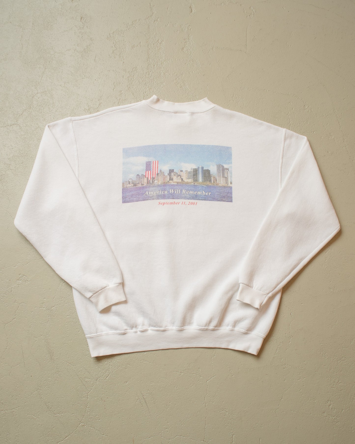 2000s "America Will Remember" 9/11 Sweatshirt white - L