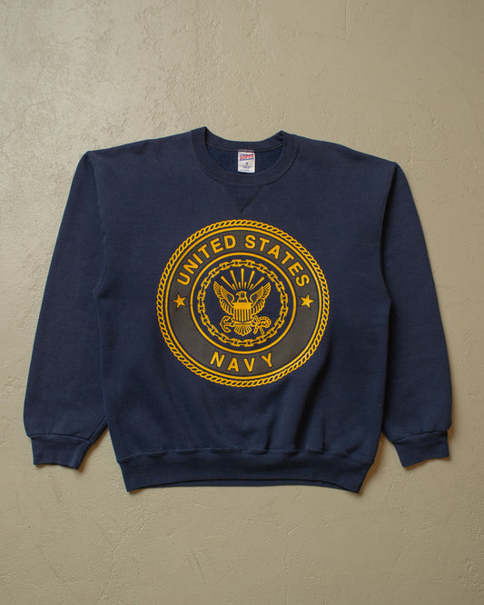 1990s US Navy Reflective Sweatshirt navyblue - M