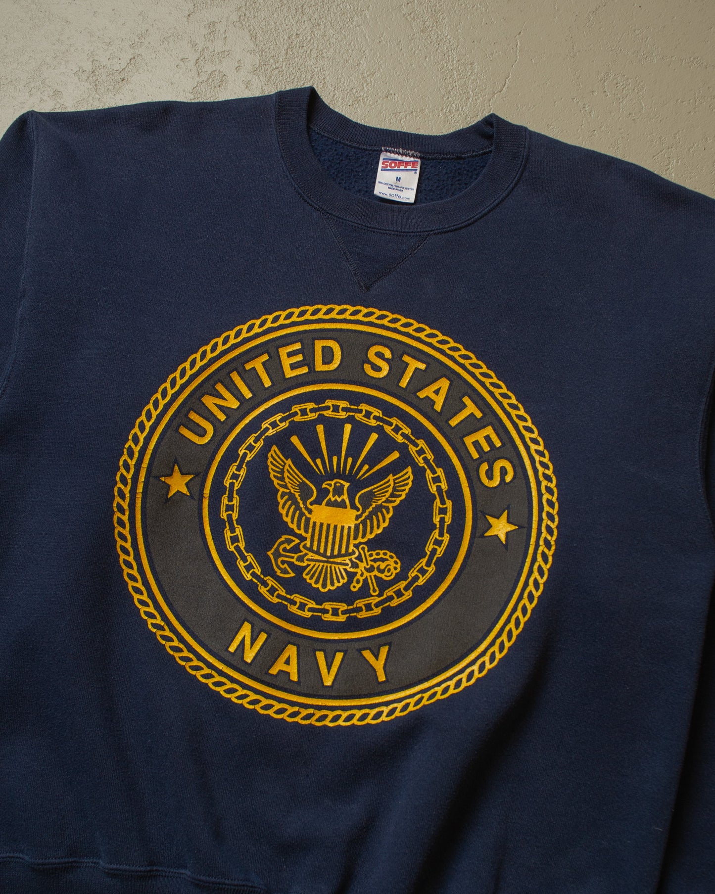 1990s US Navy Reflective Sweatshirt navyblue - M