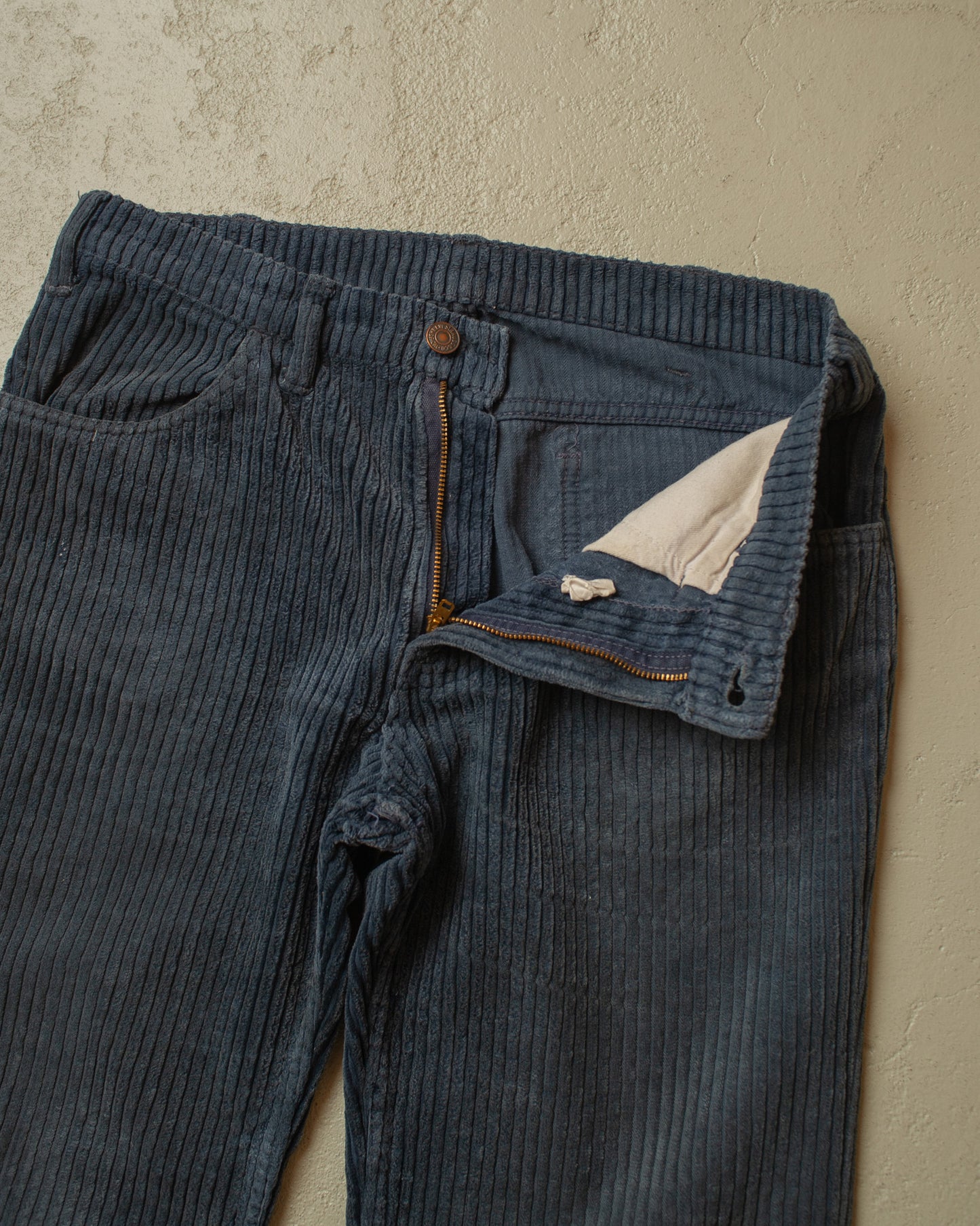 1960s/70s Levis Big E Corduroy Flared Pants navyblue - W30 L29