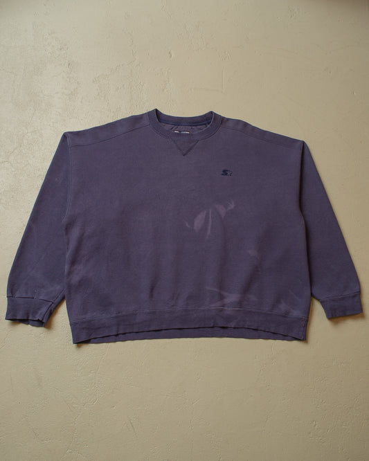 1990s Faded Starter Logo Sweatshirt navyblue - XL/XXL