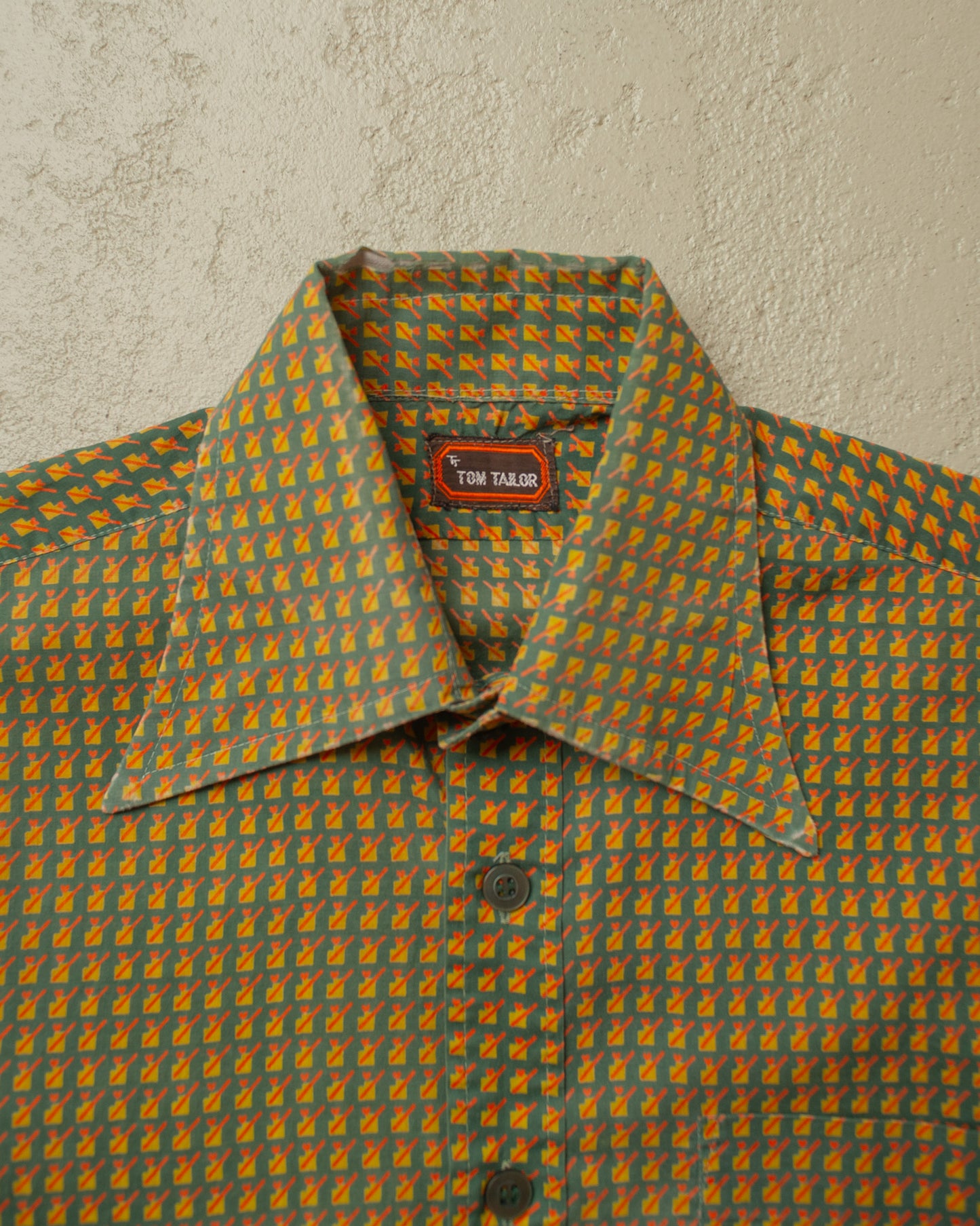 1960s/70s Tom Tailor pattern Shirt multi - S/M