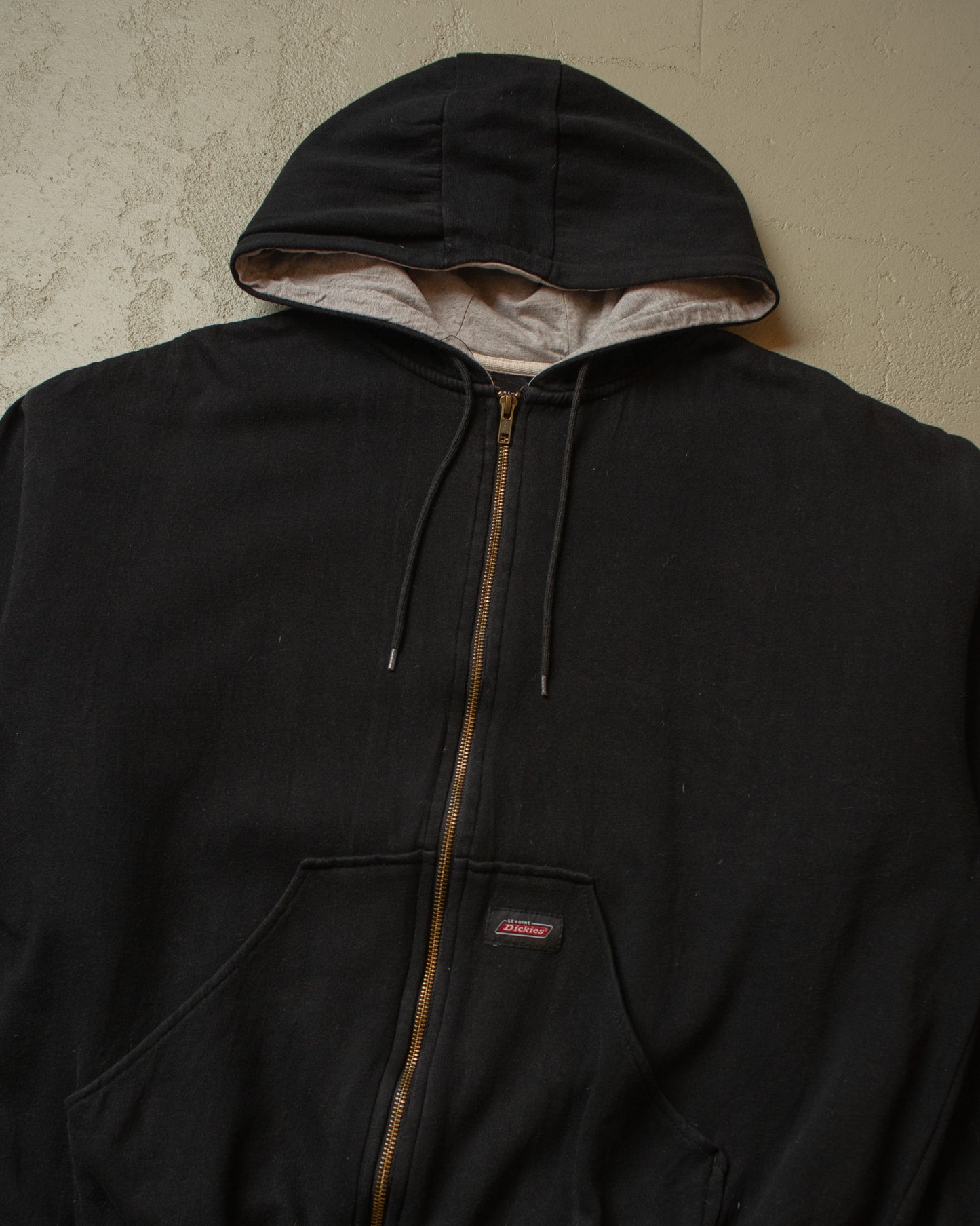 2000s Dickies Thermal lined Hoodie black - L/XL