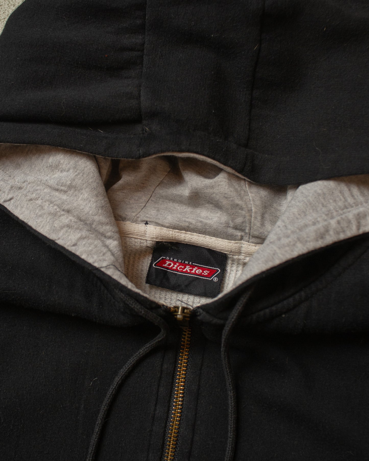 2000s Dickies Thermal lined Hoodie black - L/XL