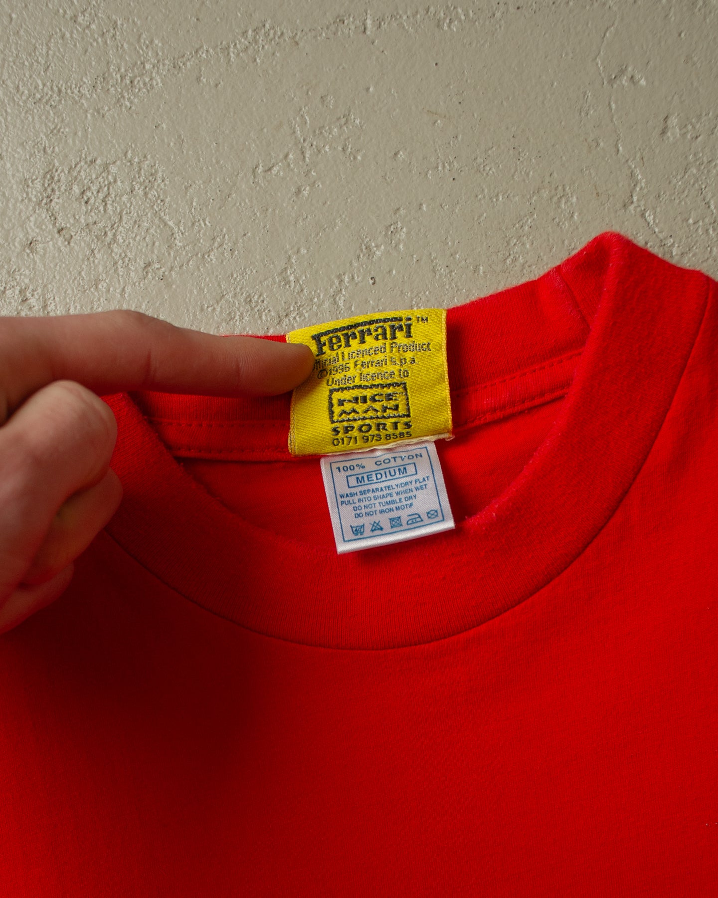1996 Ferrari Logo T-shirt red - M/L