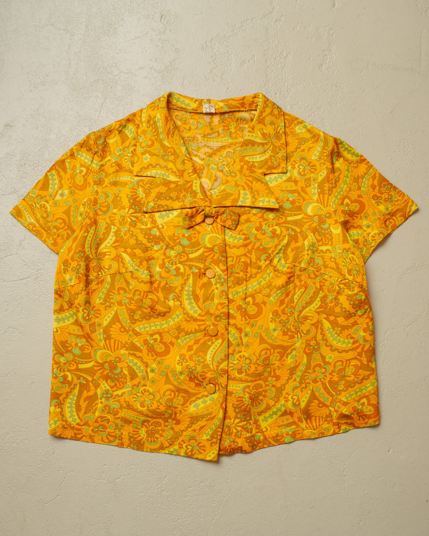 1940s/50s German Womens Paisley Print Blouse - M/L