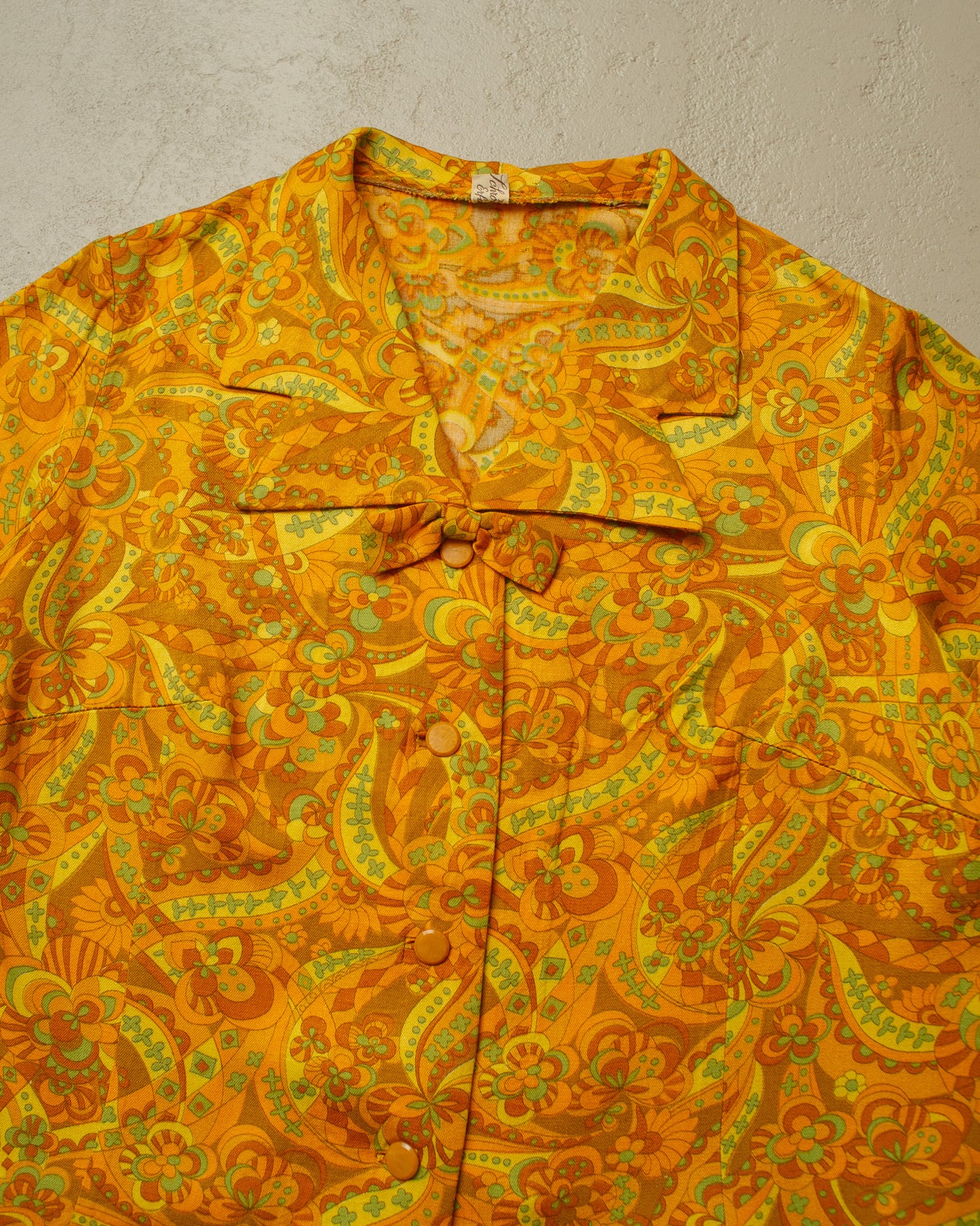 1940s/50s German Womens Paisley Print Blouse - M/L