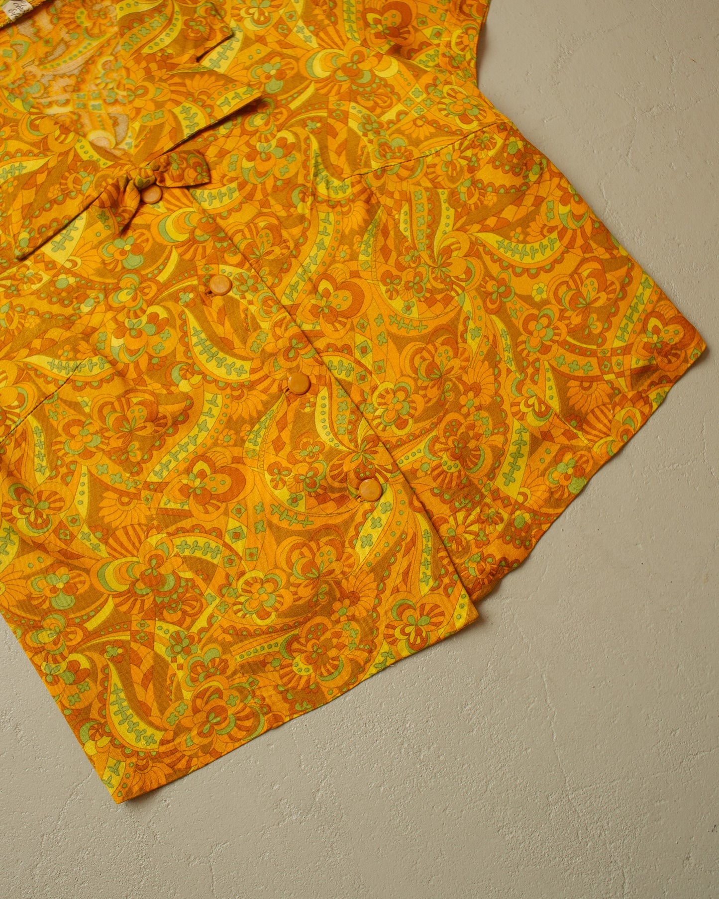 1940s/50s German Womens Paisley Print Blouse - M/L