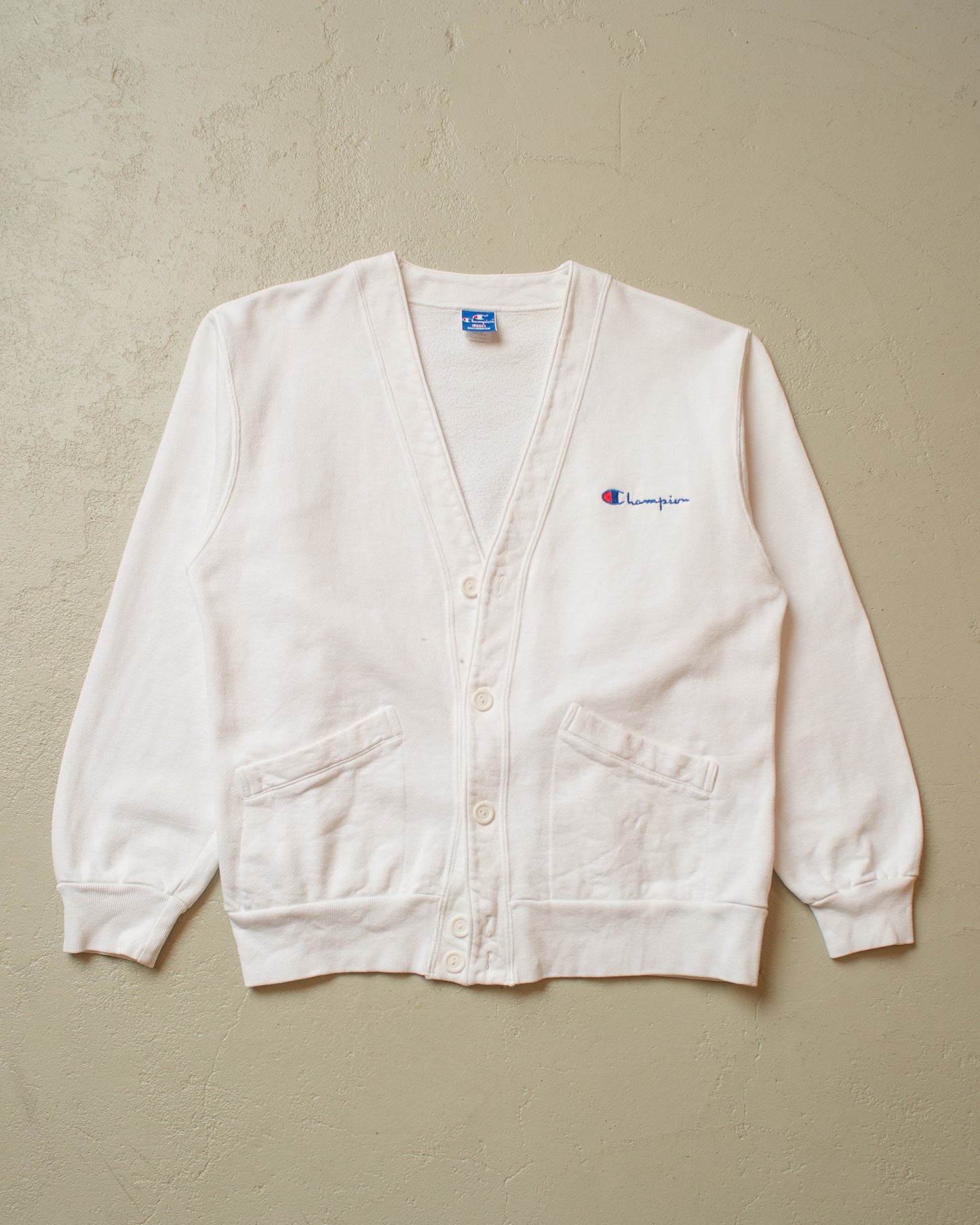 1980s Champion Sweatshirt Cardigan white - M/L