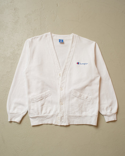 1980s Champion Sweatshirt Cardigan white - M/L