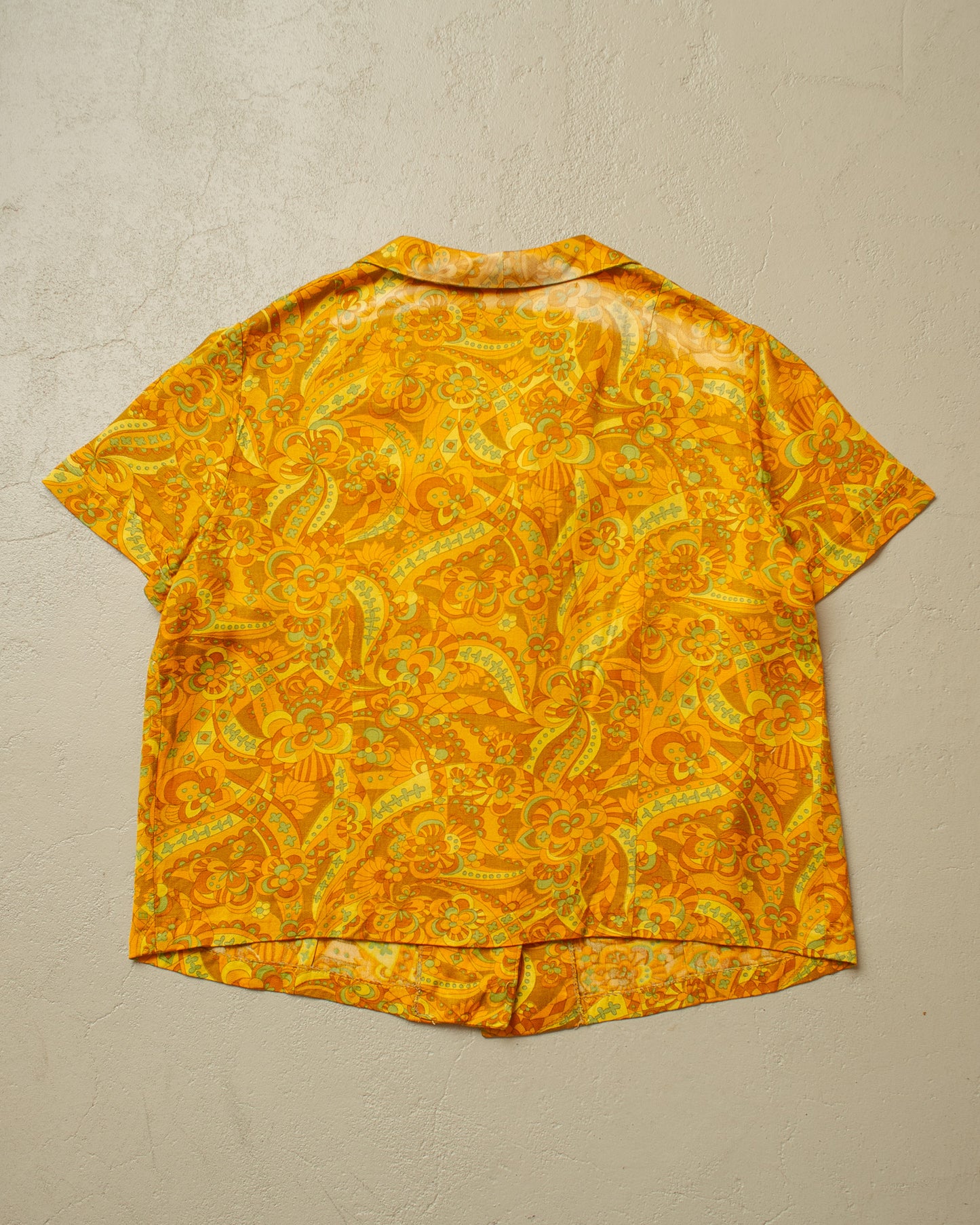 1940s/50s German Womens Paisley Print Blouse - M/L