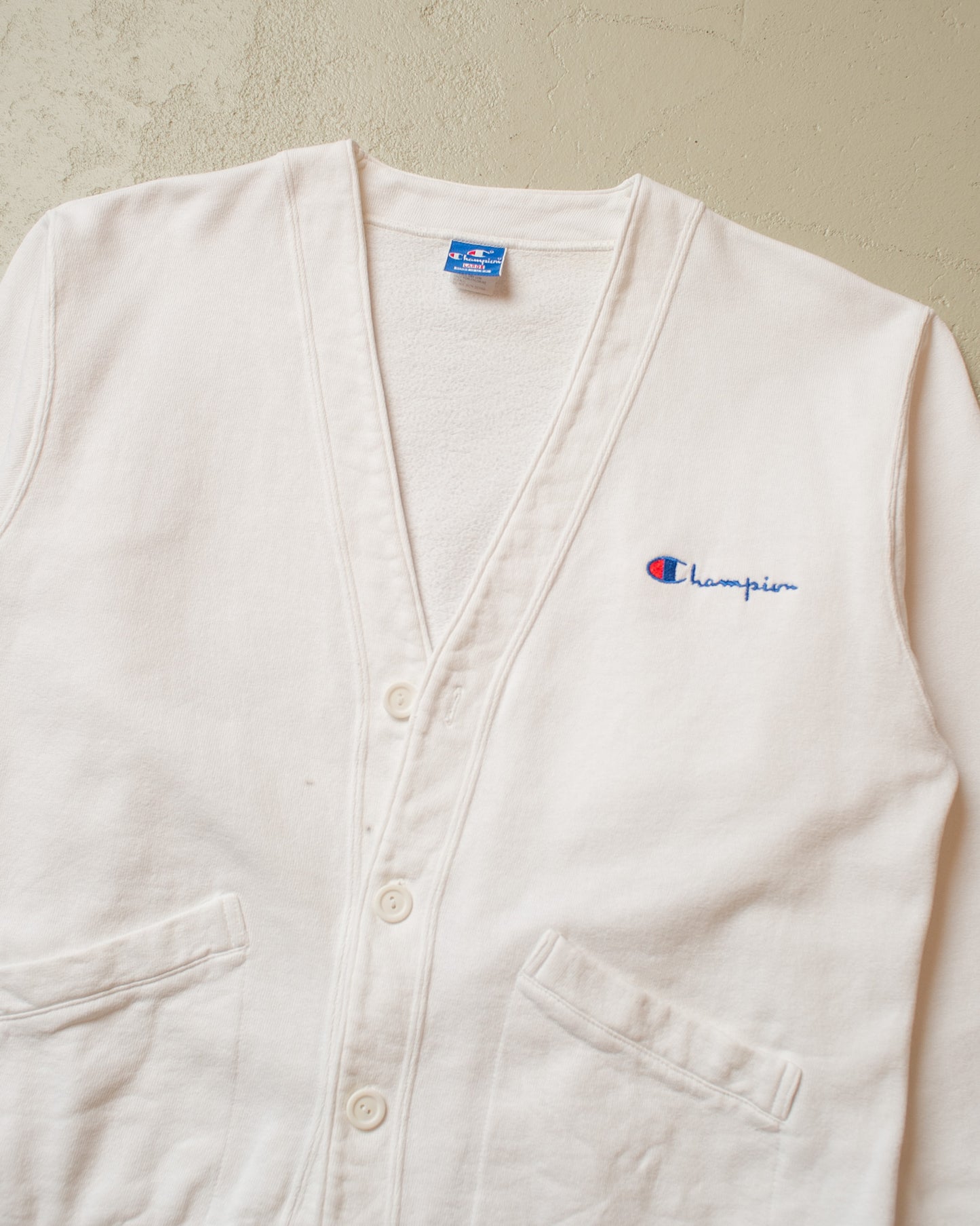 1980s Champion Sweatshirt Cardigan white - M/L