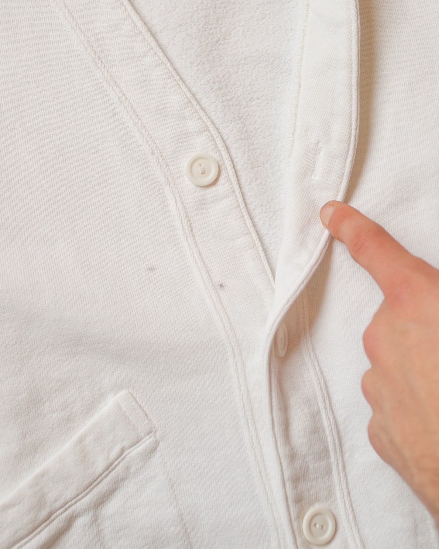 1980s Champion Sweatshirt Cardigan white - M/L