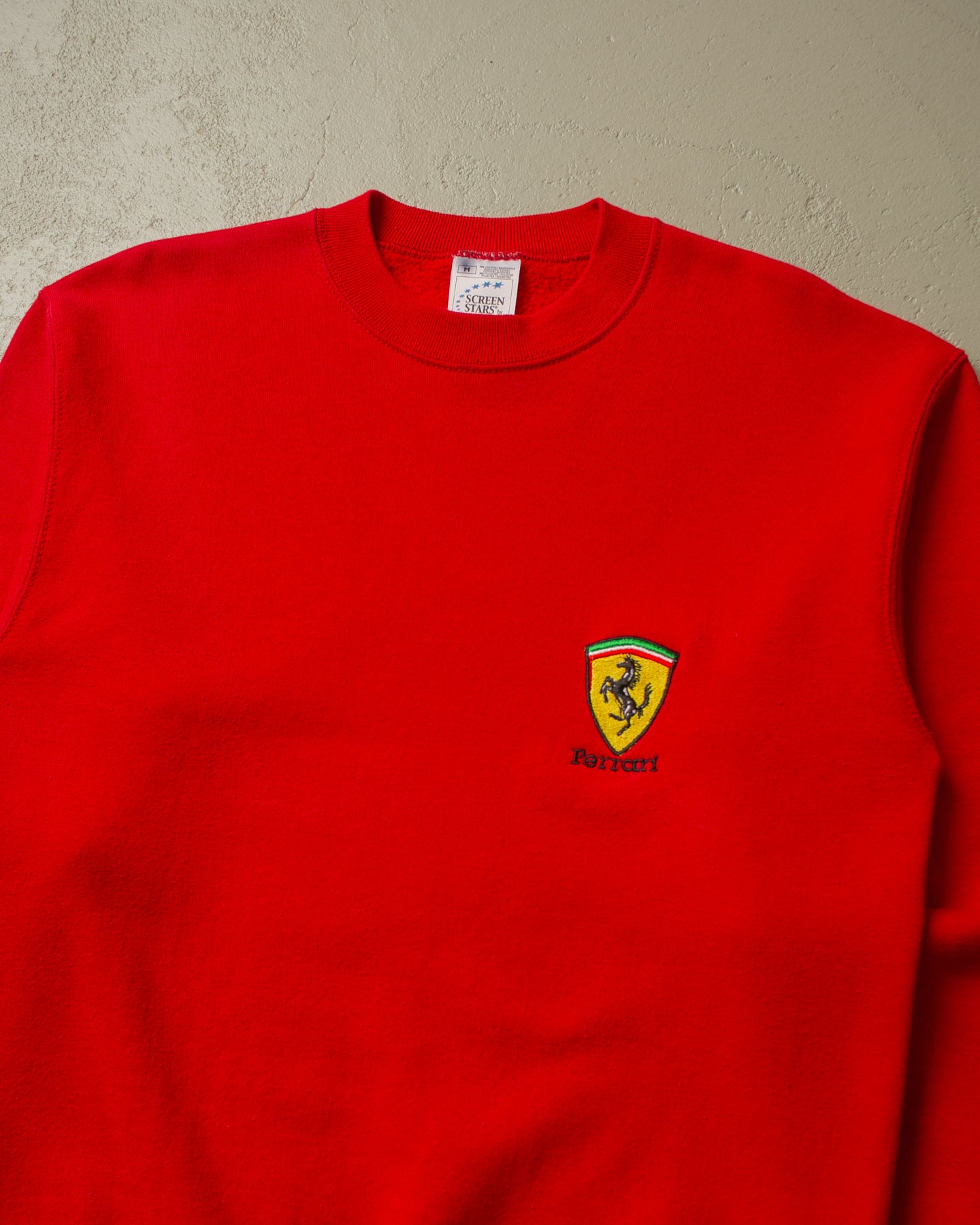 2000s Ferrari Logo Sweatshirt red - M
