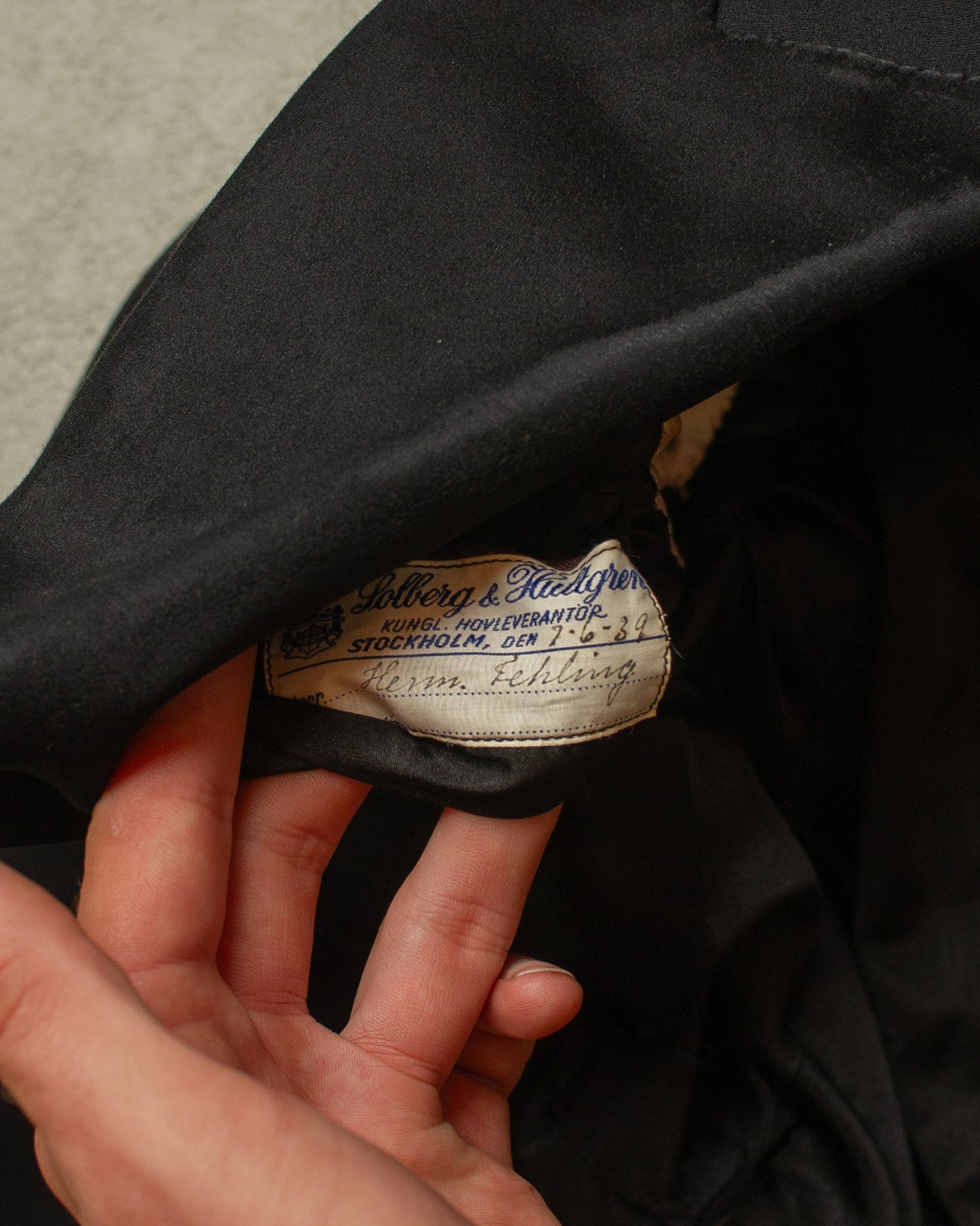 1939 Swedish Wool Tailcoat black - S