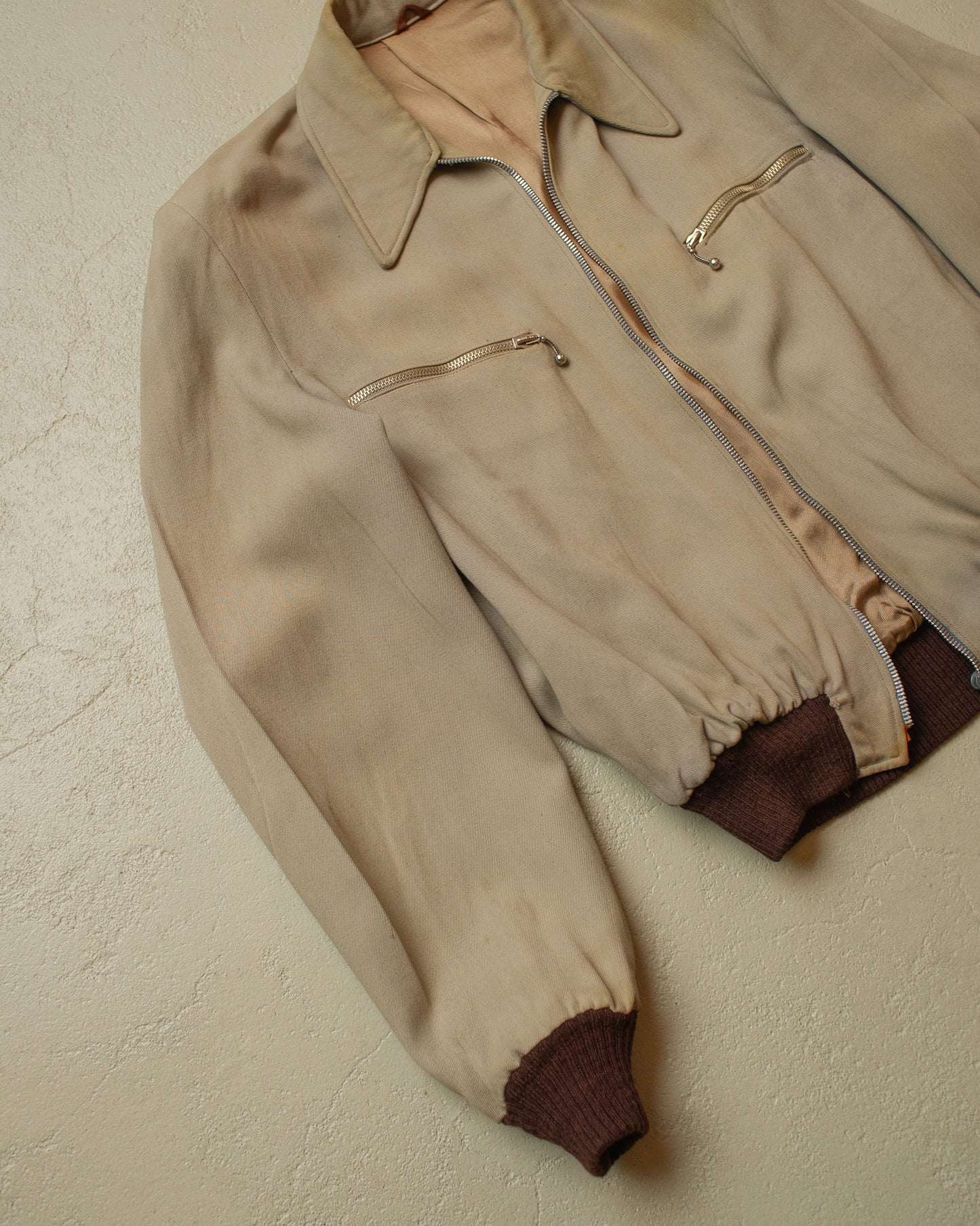 1930s German Gabardine Sports Jacket beige - S