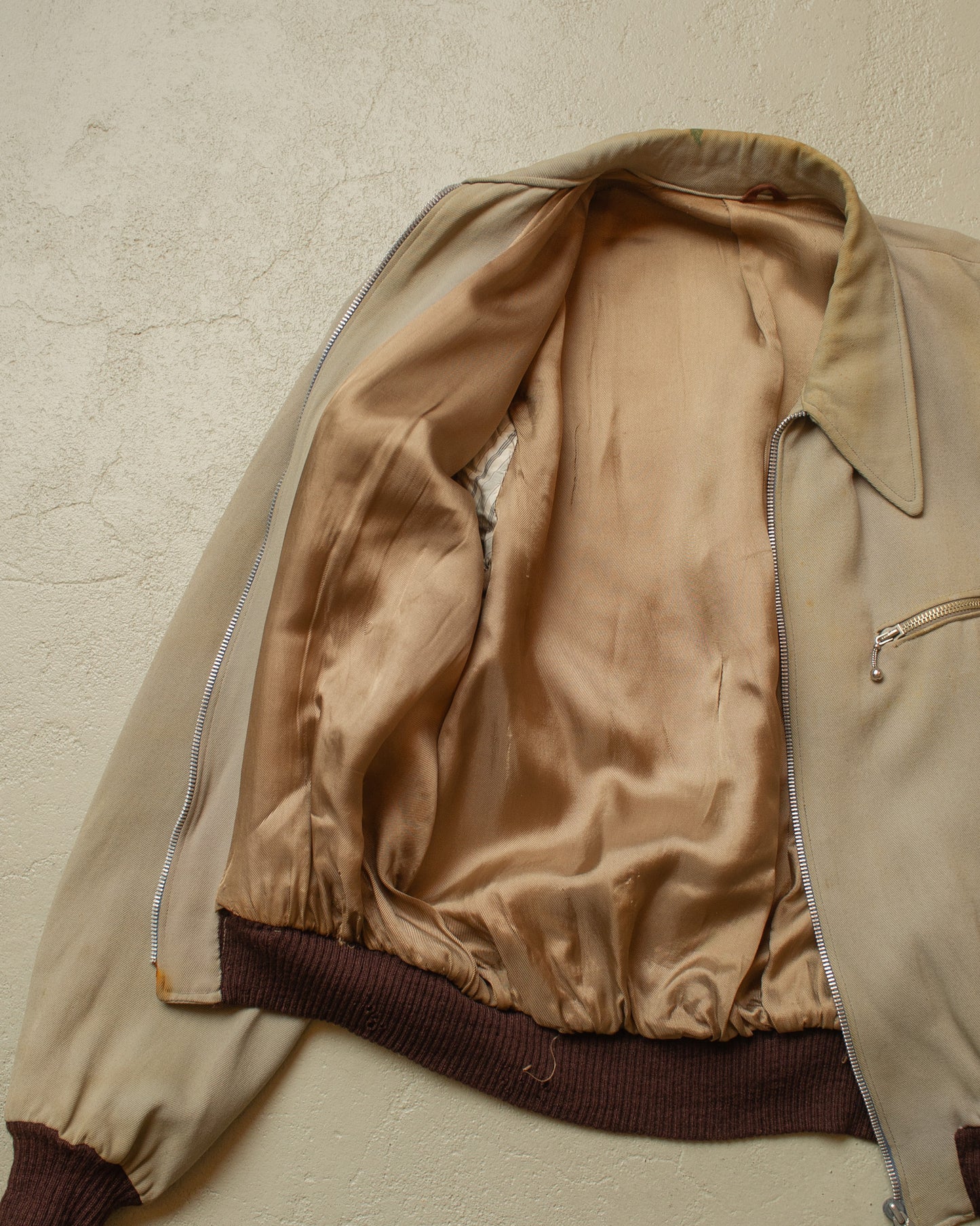 1930s German Gabardine Sports Jacket beige - S