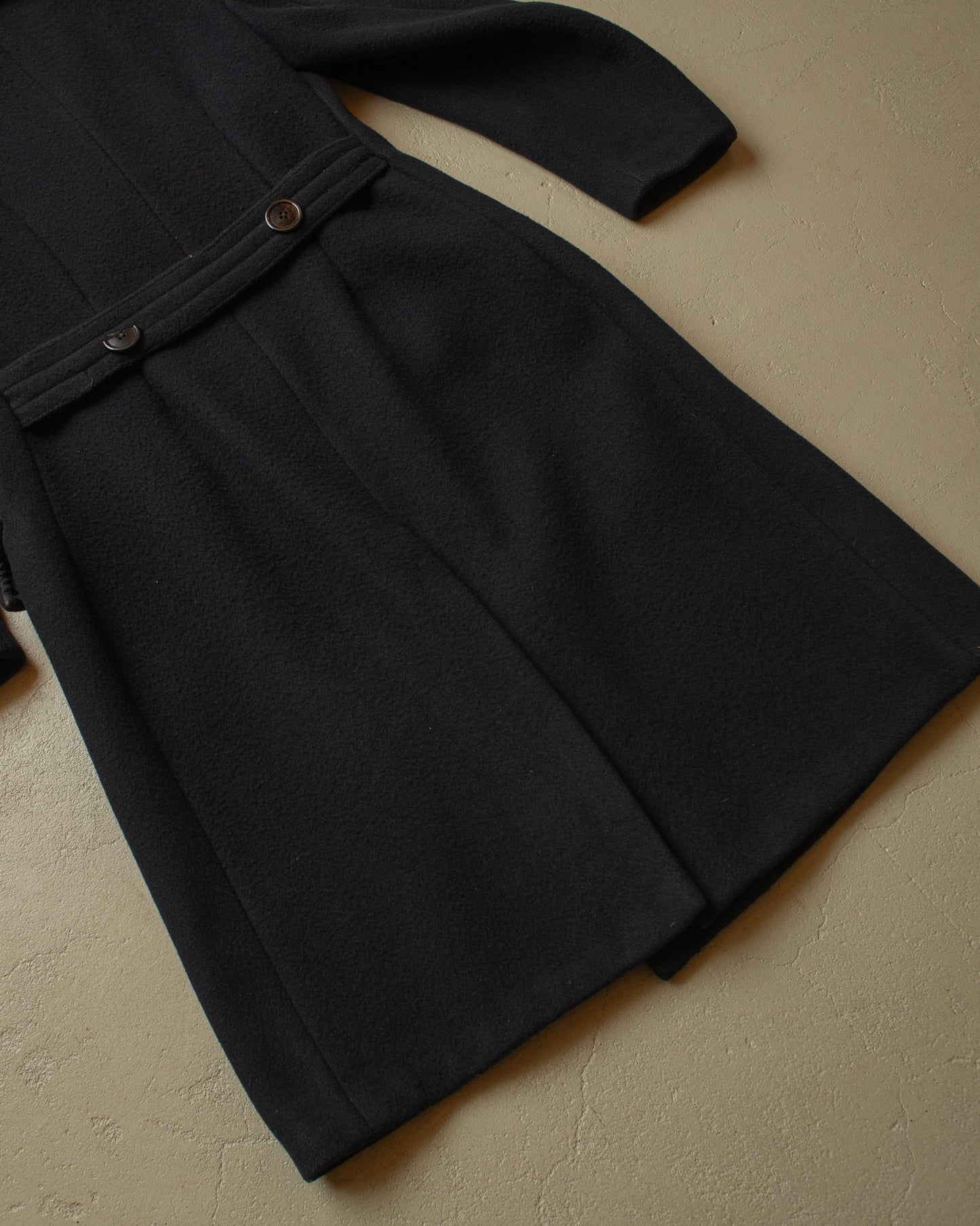 1930s/40s German Double Breasted Heavy Wool Overcoat navyblue - S