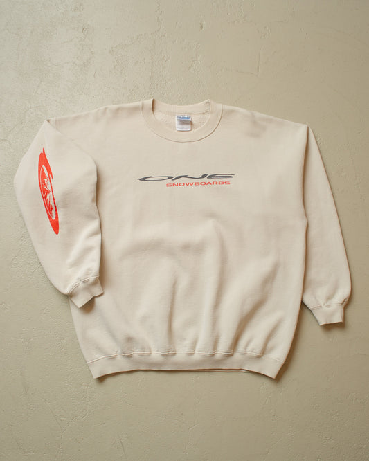 2000s One Snowboards Sweatshirt creme - XL