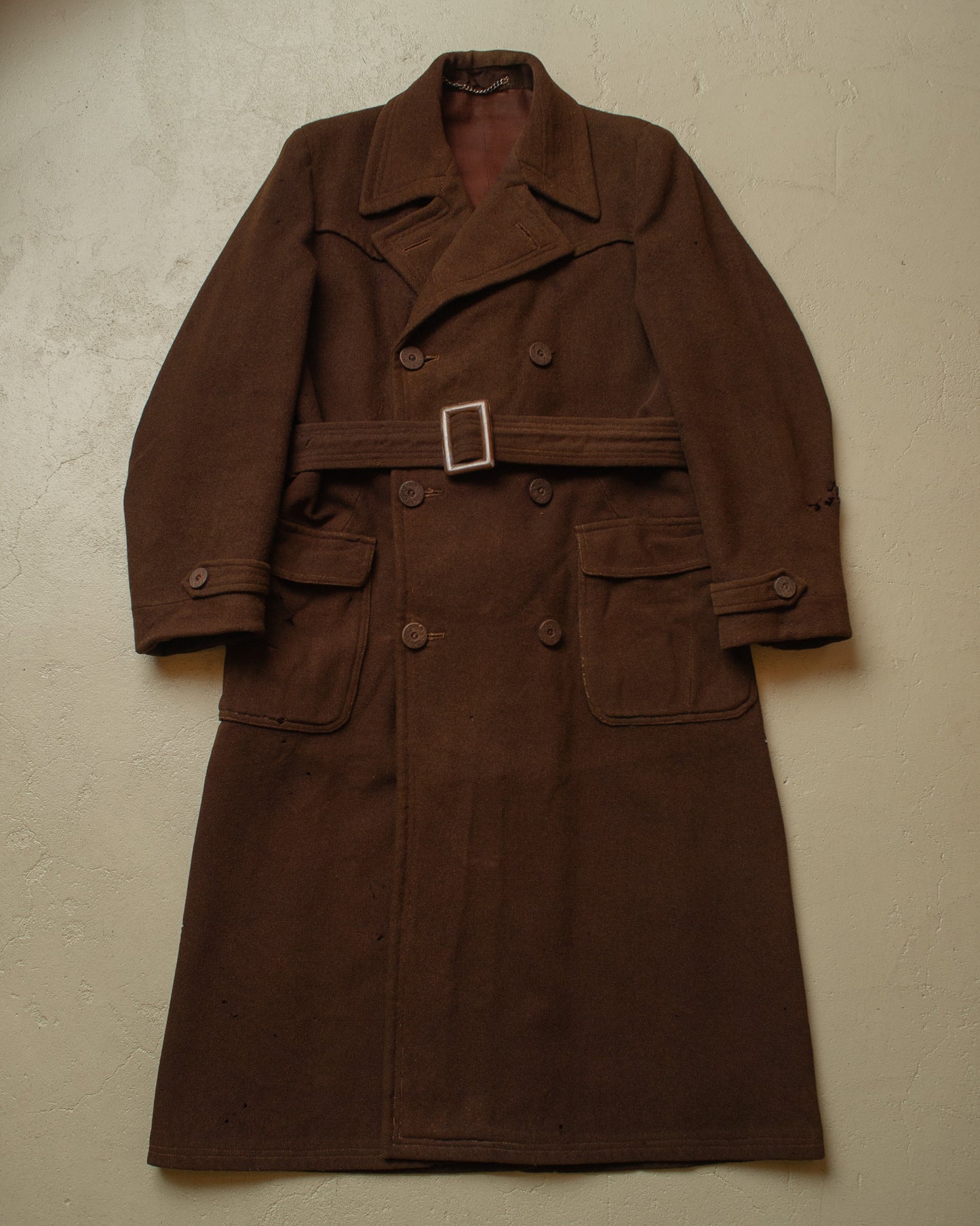 1930s damaged German Wool Sports Coat brown - M