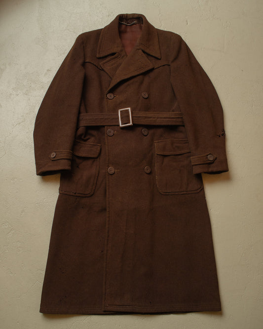 1930s damaged German Wool Sports Coat brown - M