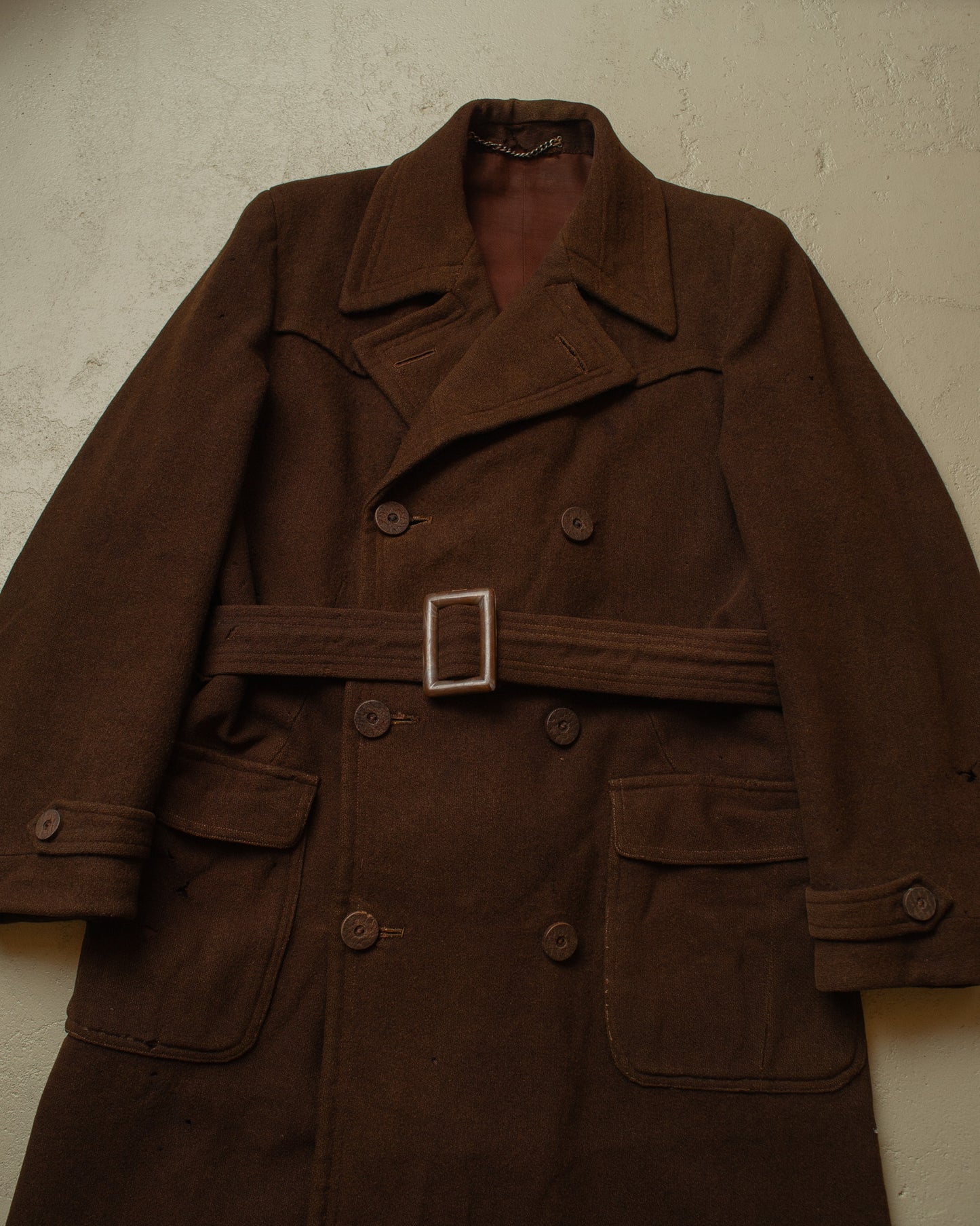 1930s damaged German Wool Sports Coat brown - M