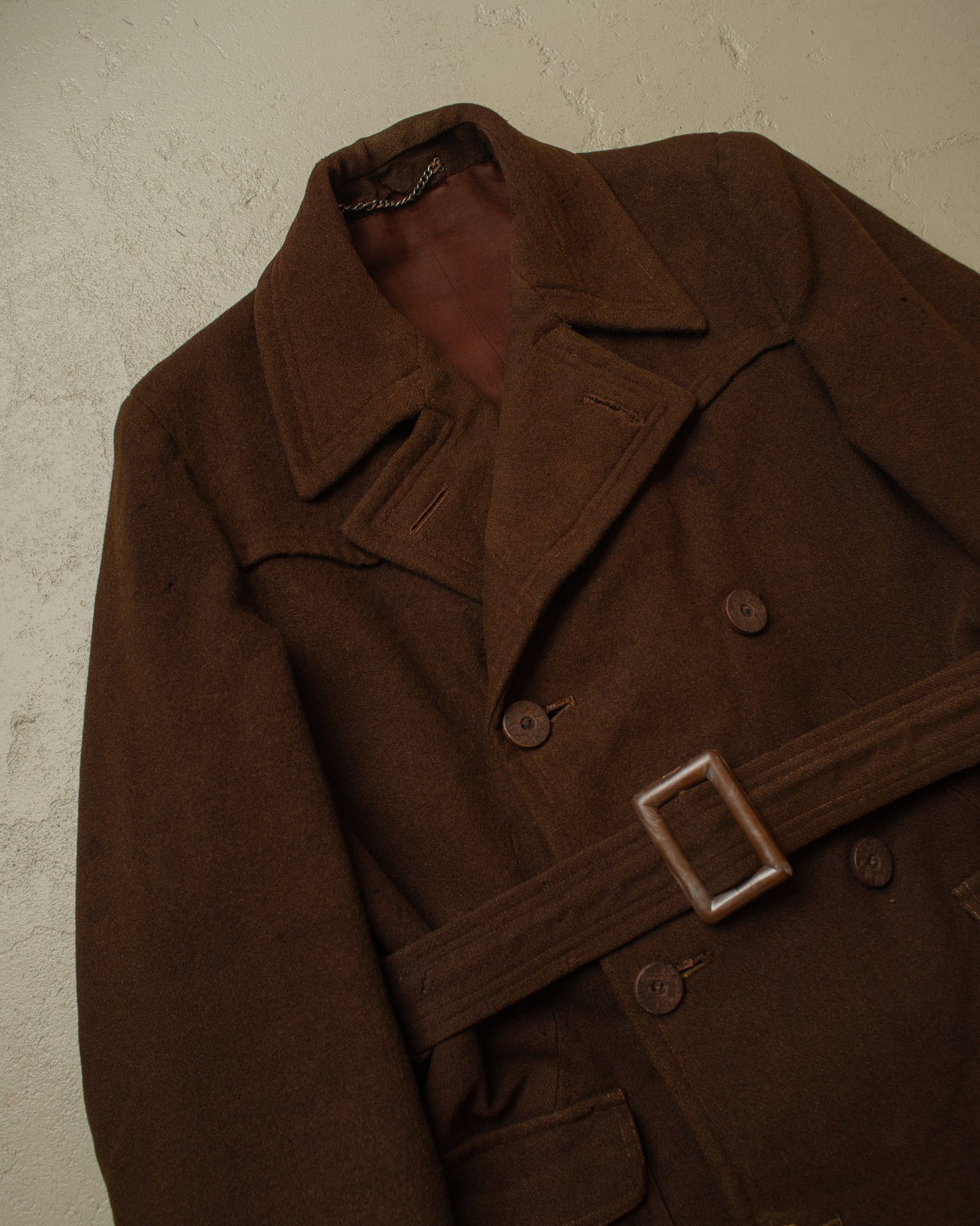 1930s damaged German Wool Sports Coat brown - M