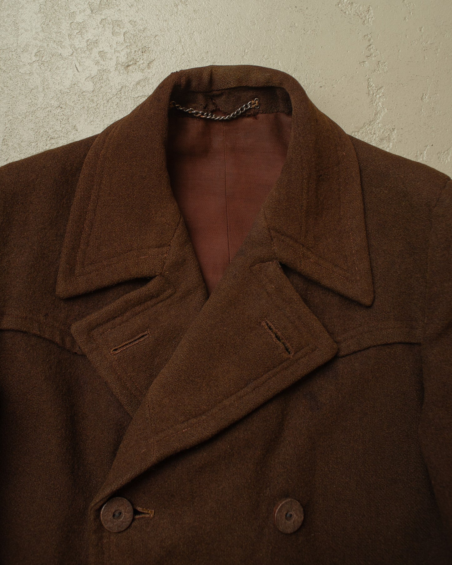 1930s damaged German Wool Sports Coat brown - M