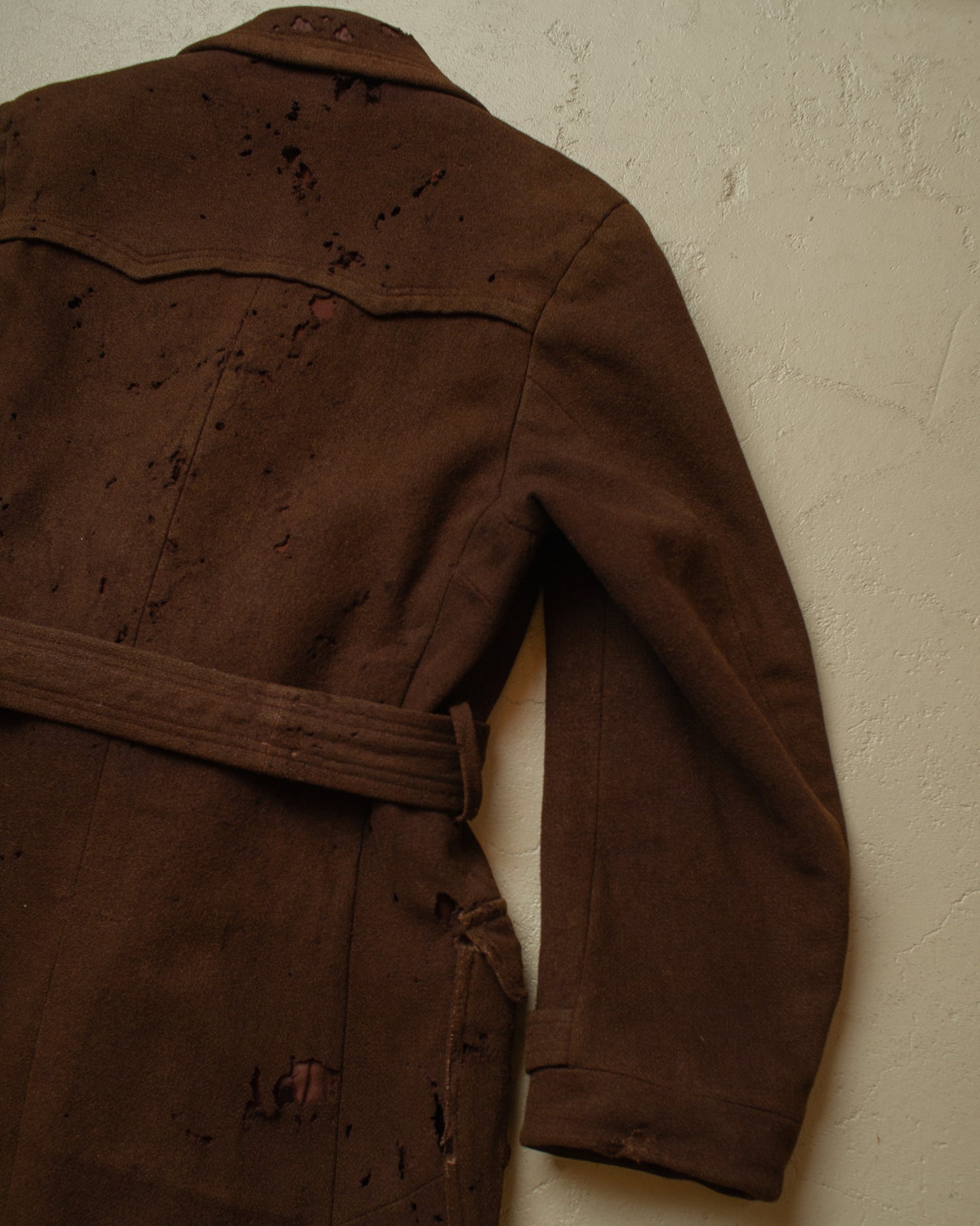1930s damaged German Wool Sports Coat brown - M