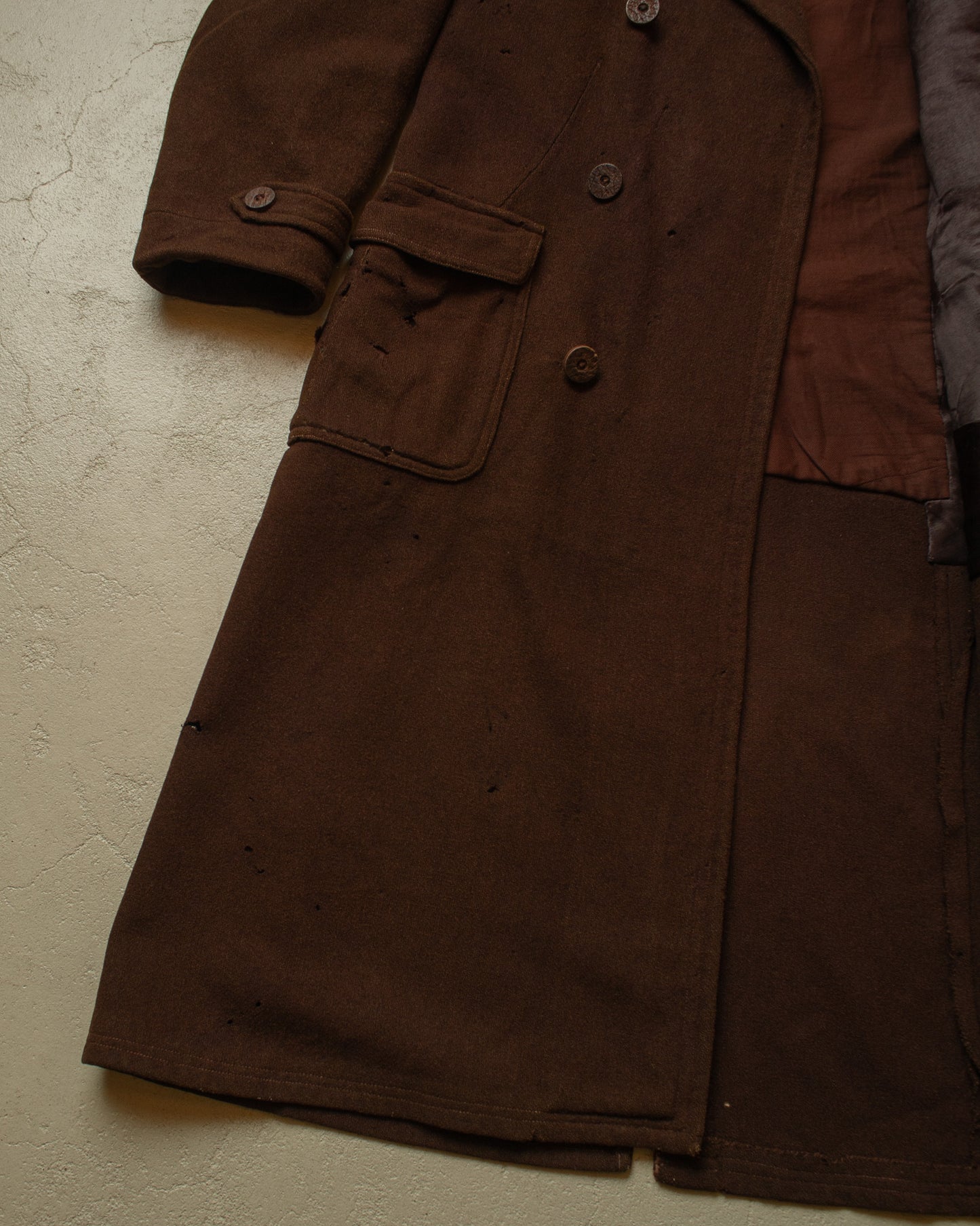 1930s damaged German Wool Sports Coat brown - M