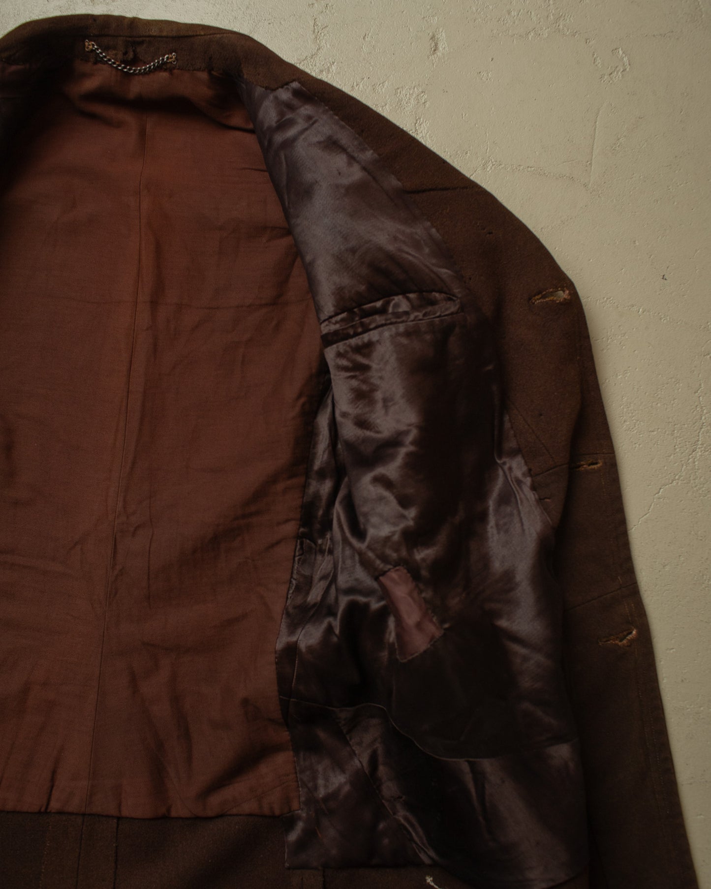 1930s damaged German Wool Sports Coat brown - M