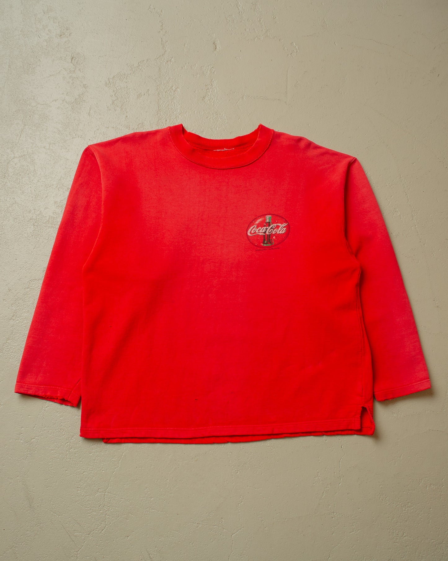 1990s distressed Coca Cola Sweatshirt red - M/L