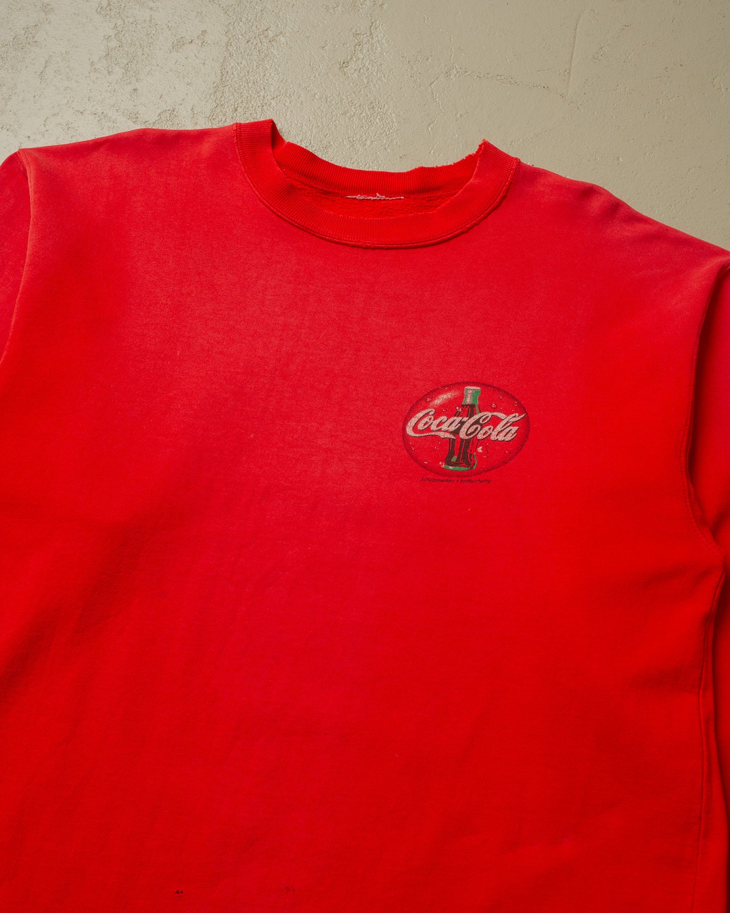1990s distressed Coca Cola Sweatshirt red - M/L