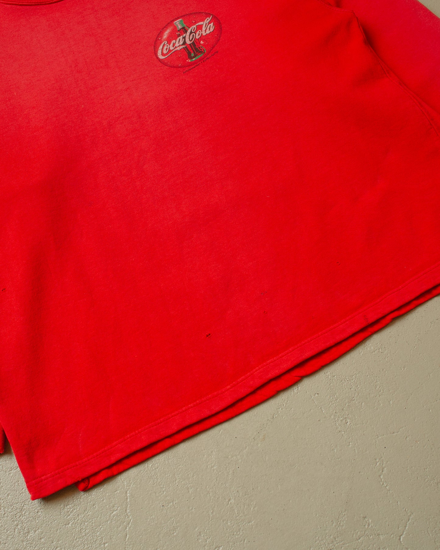1990s distressed Coca Cola Sweatshirt red - M/L