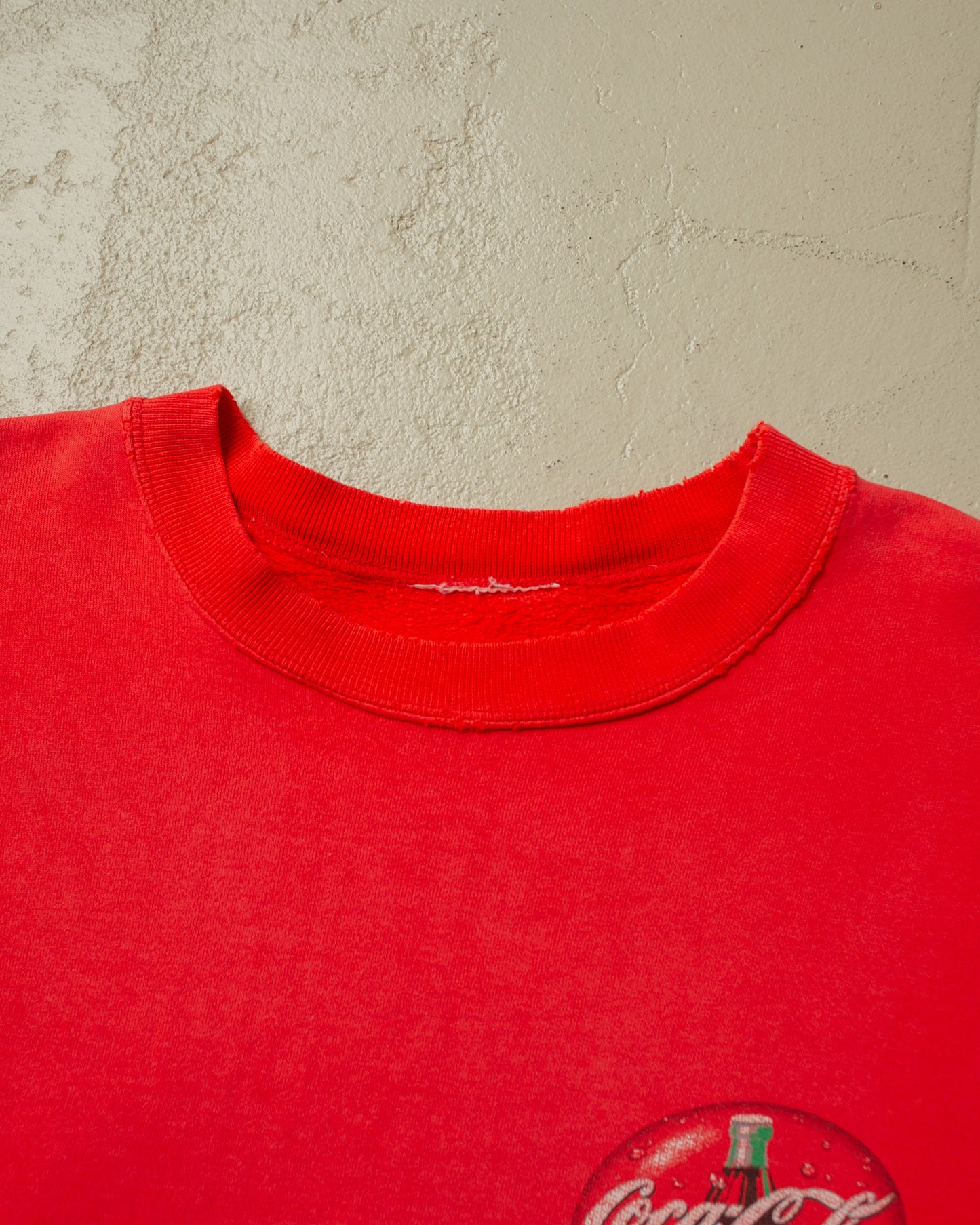 1990s distressed Coca Cola Sweatshirt red - M/L