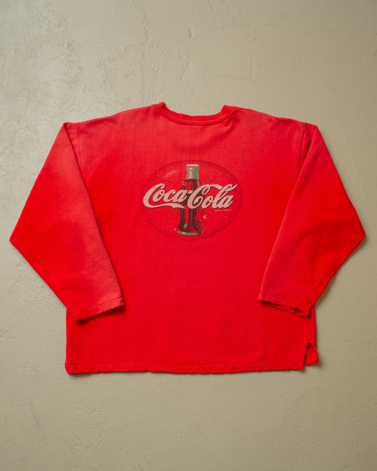 1990s distressed Coca Cola Sweatshirt red - M/L