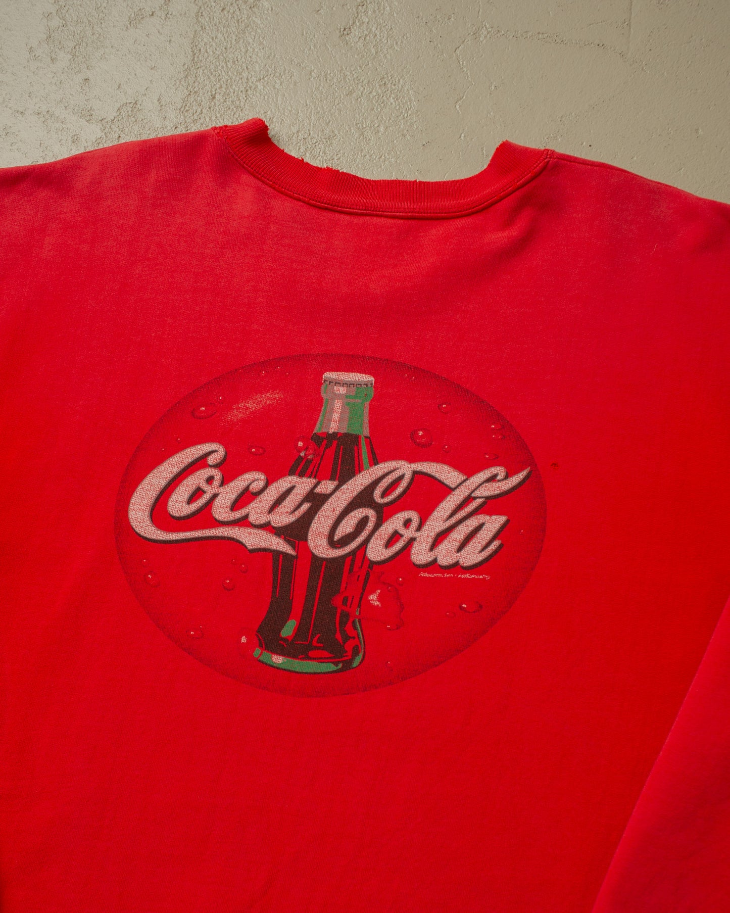 1990s distressed Coca Cola Sweatshirt red - M/L