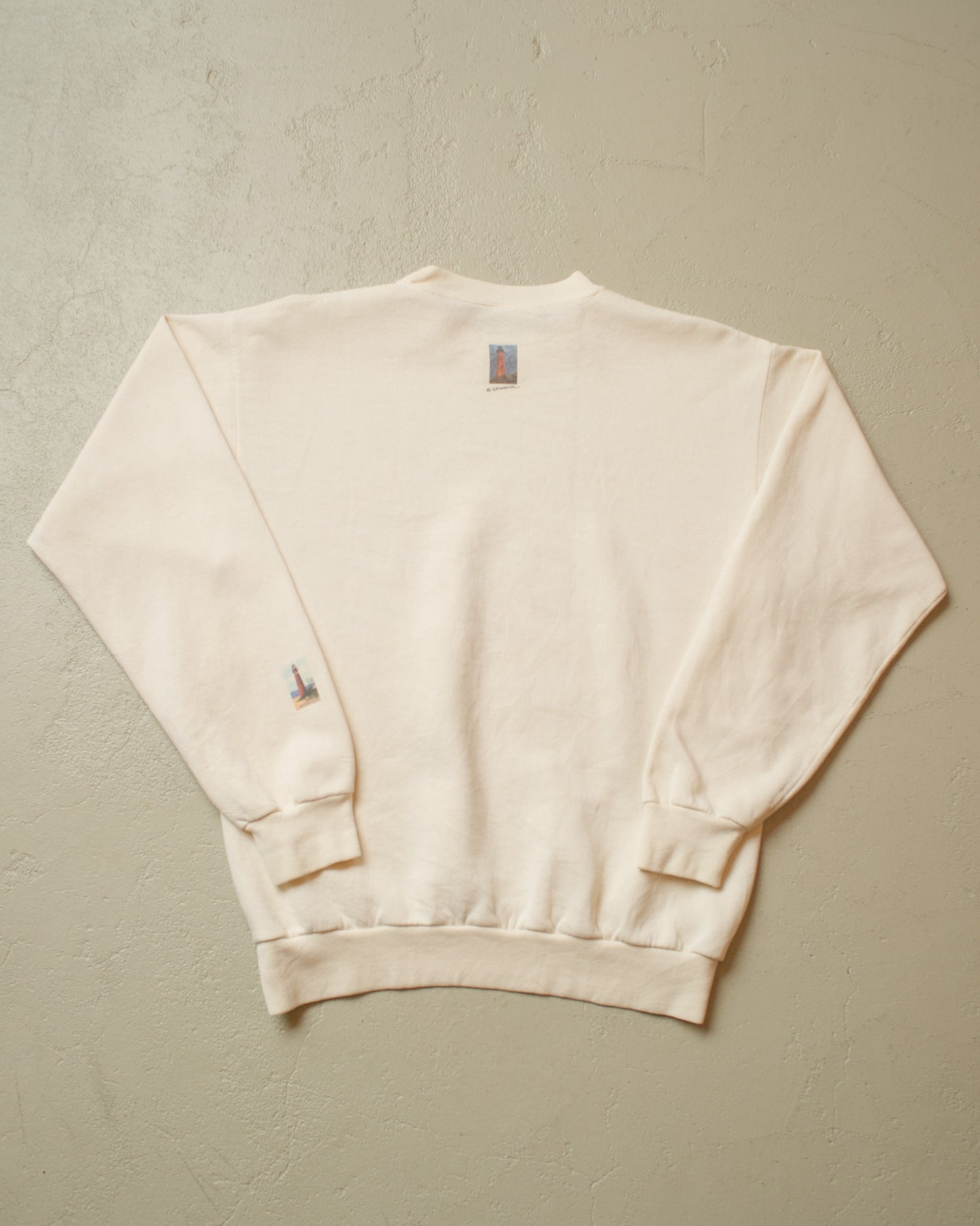 1990s Lighthouses Sweatshirt creme - M