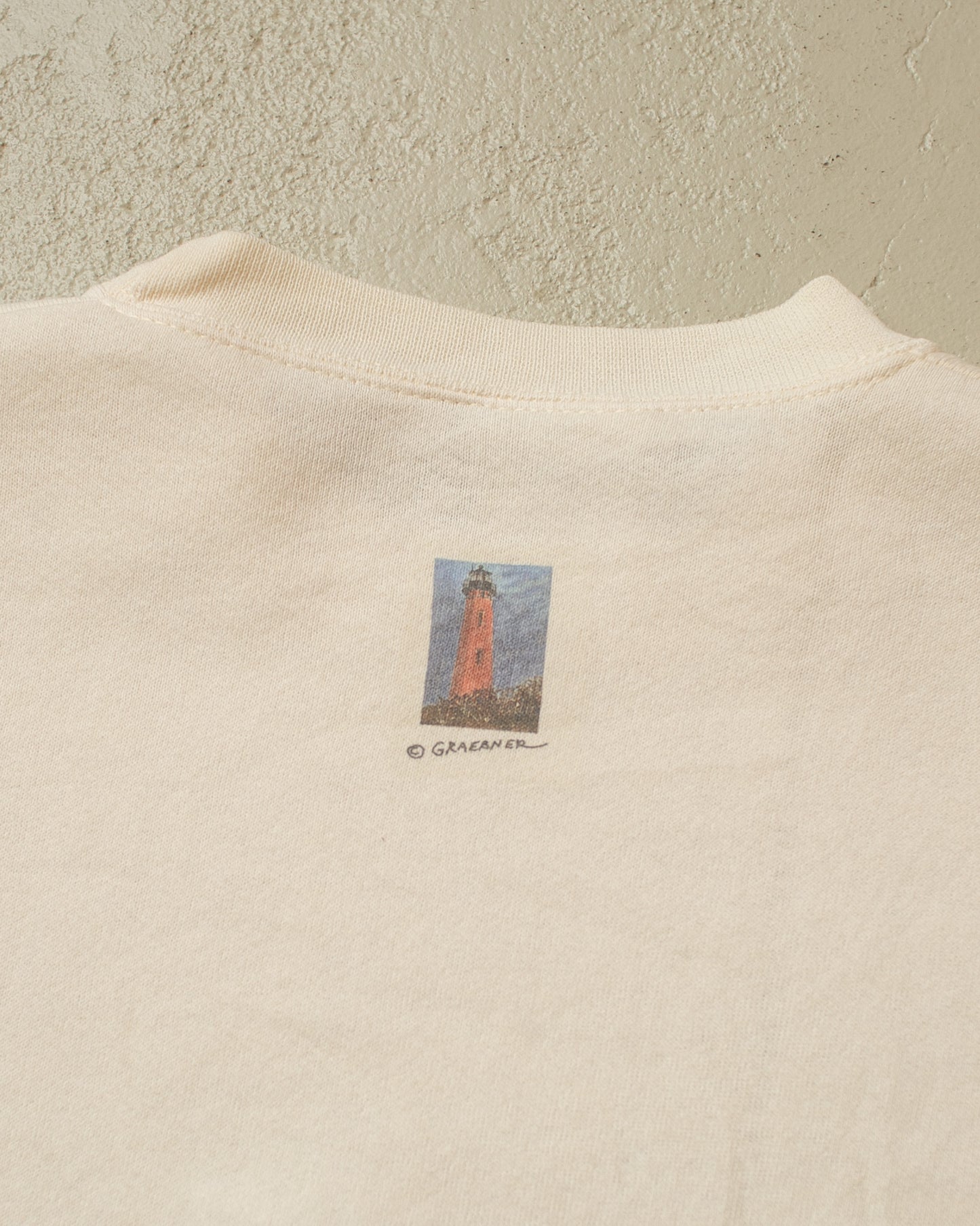 1990s Lighthouses Sweatshirt creme - M