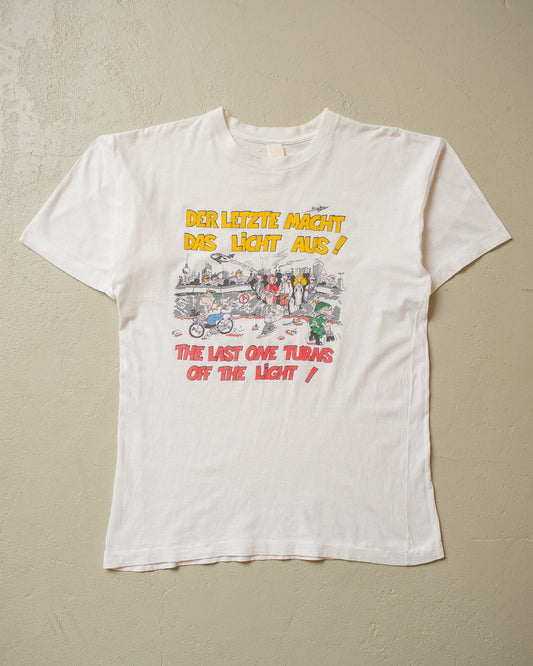 1989 Berlin Mauerfall Karikatur T-shirt white - L