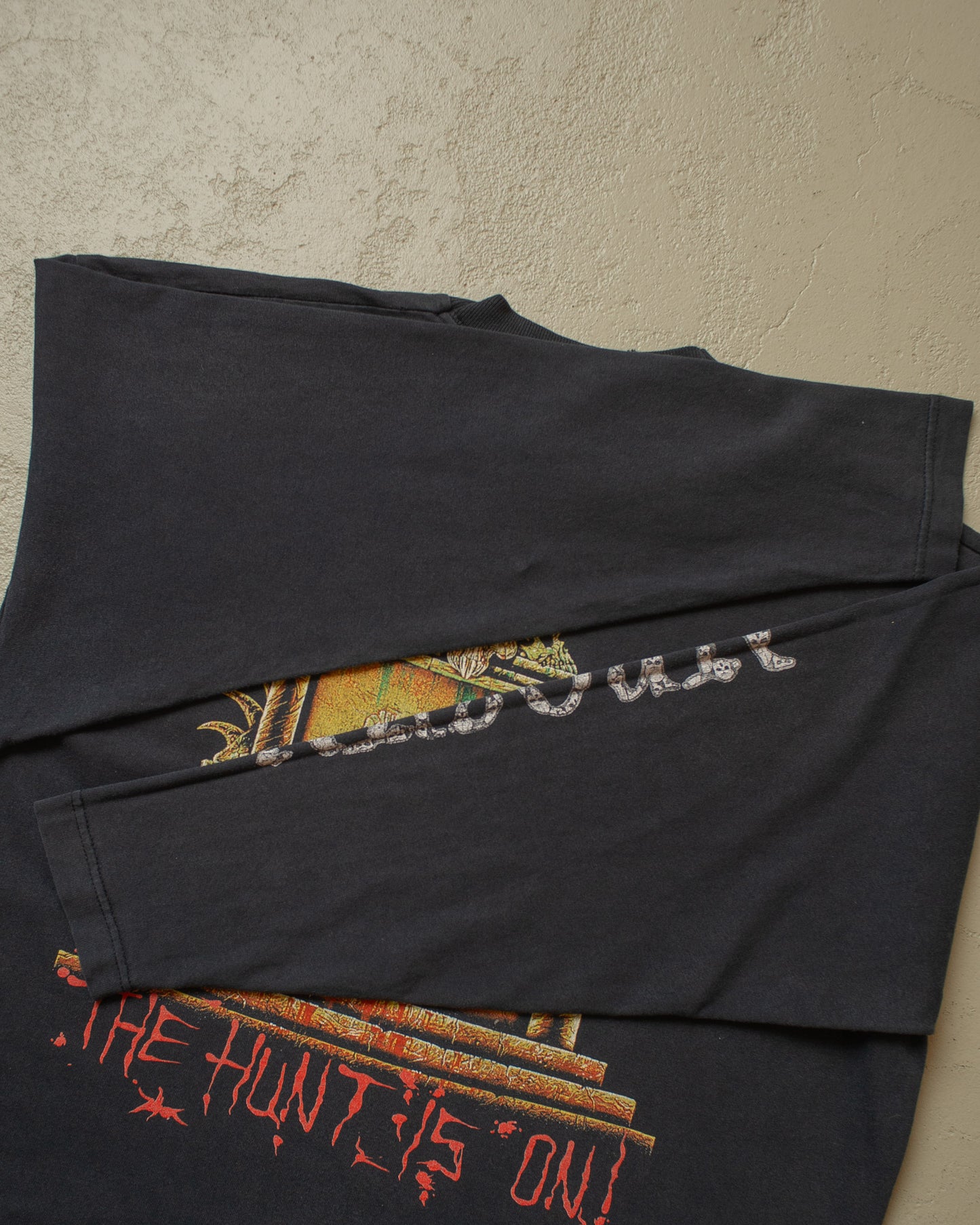 1990s Faded Atrocity "The Hunt is On" Band Longsleeve black - XL