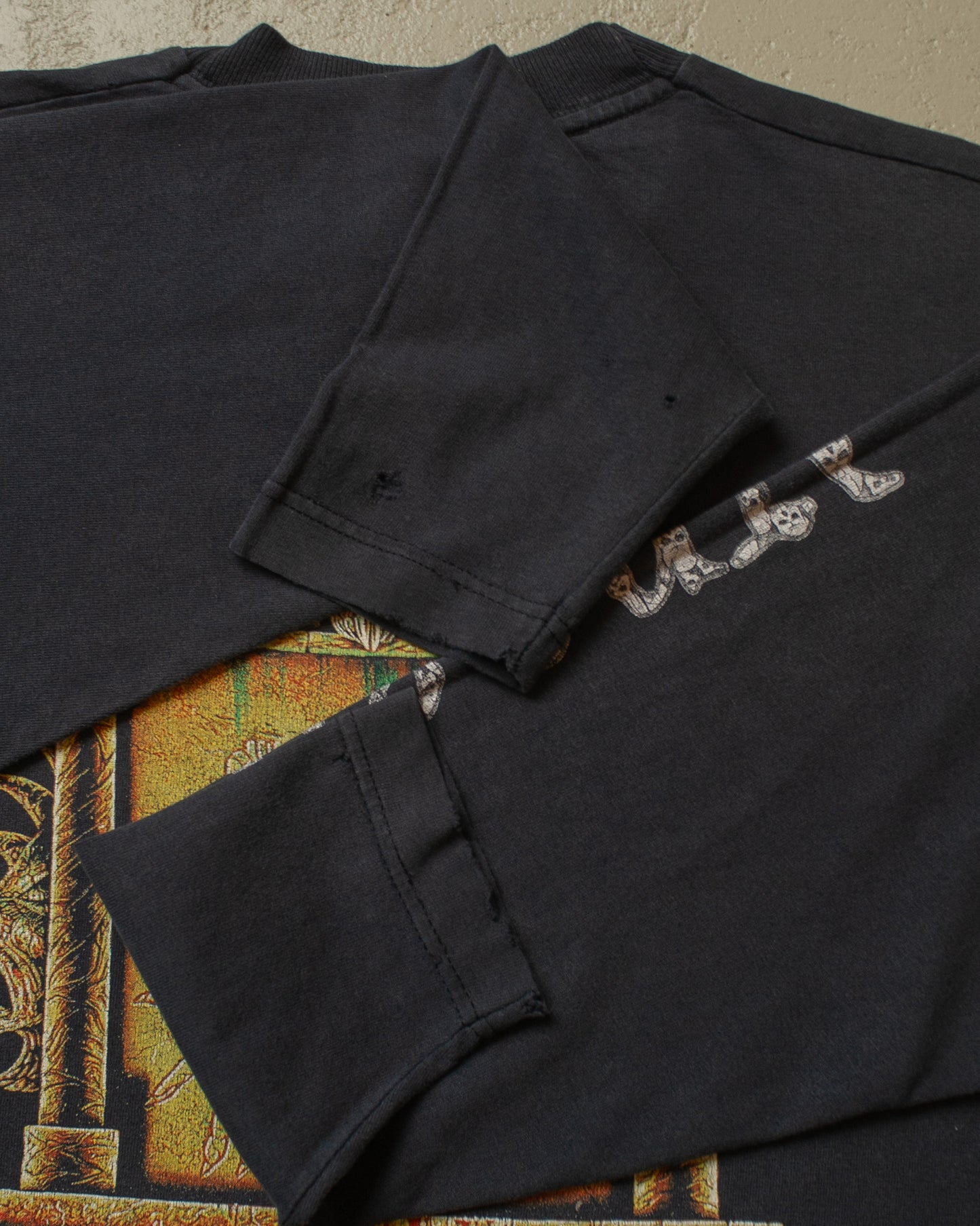 1990s Faded Atrocity "The Hunt is On" Band Longsleeve black - XL