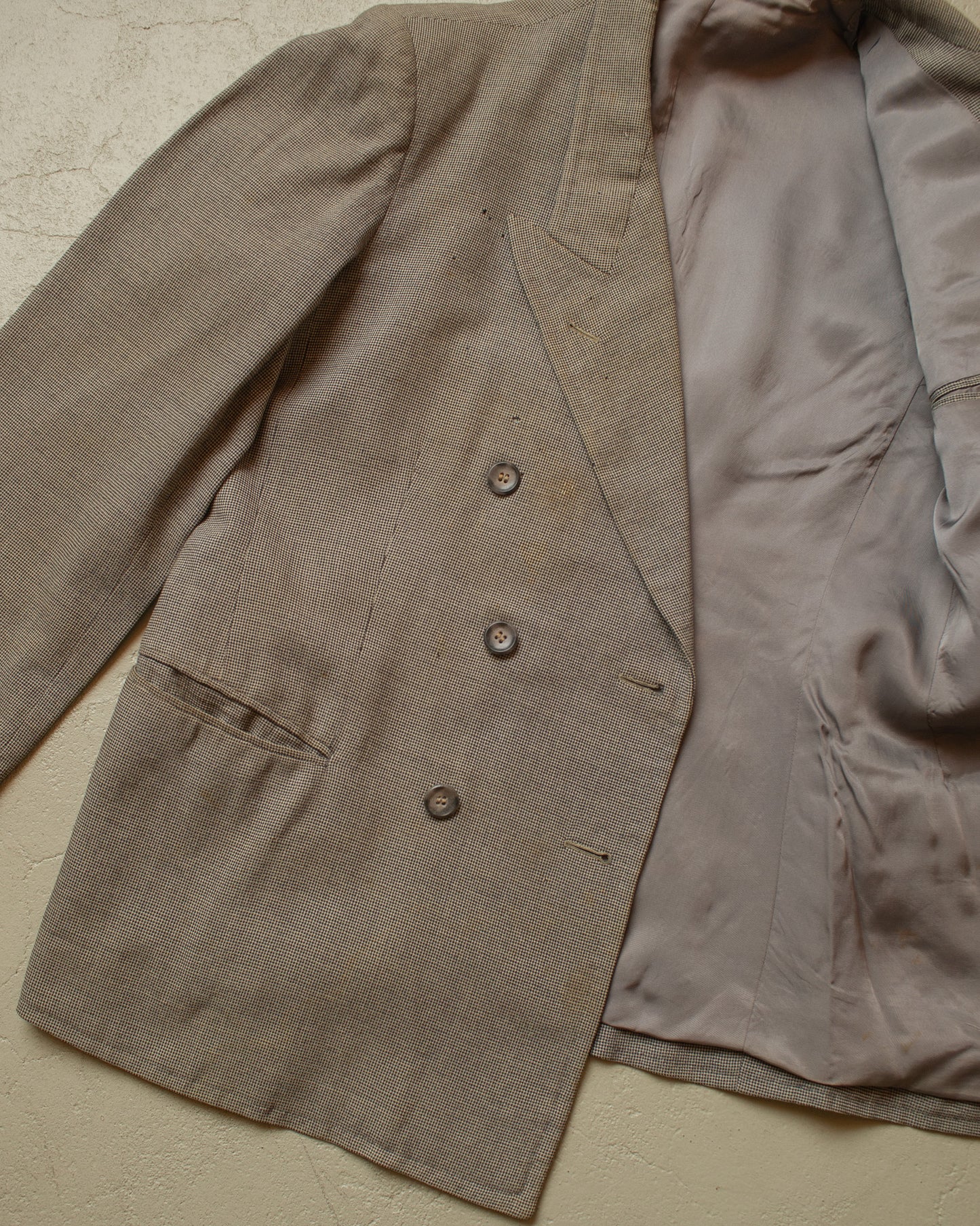 1940s German Peak Lapel Wool Suit Jacket grey - M