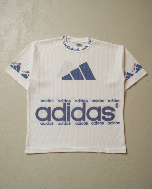 1990s Bootleg Adidas Waffle T-shirt - XL
