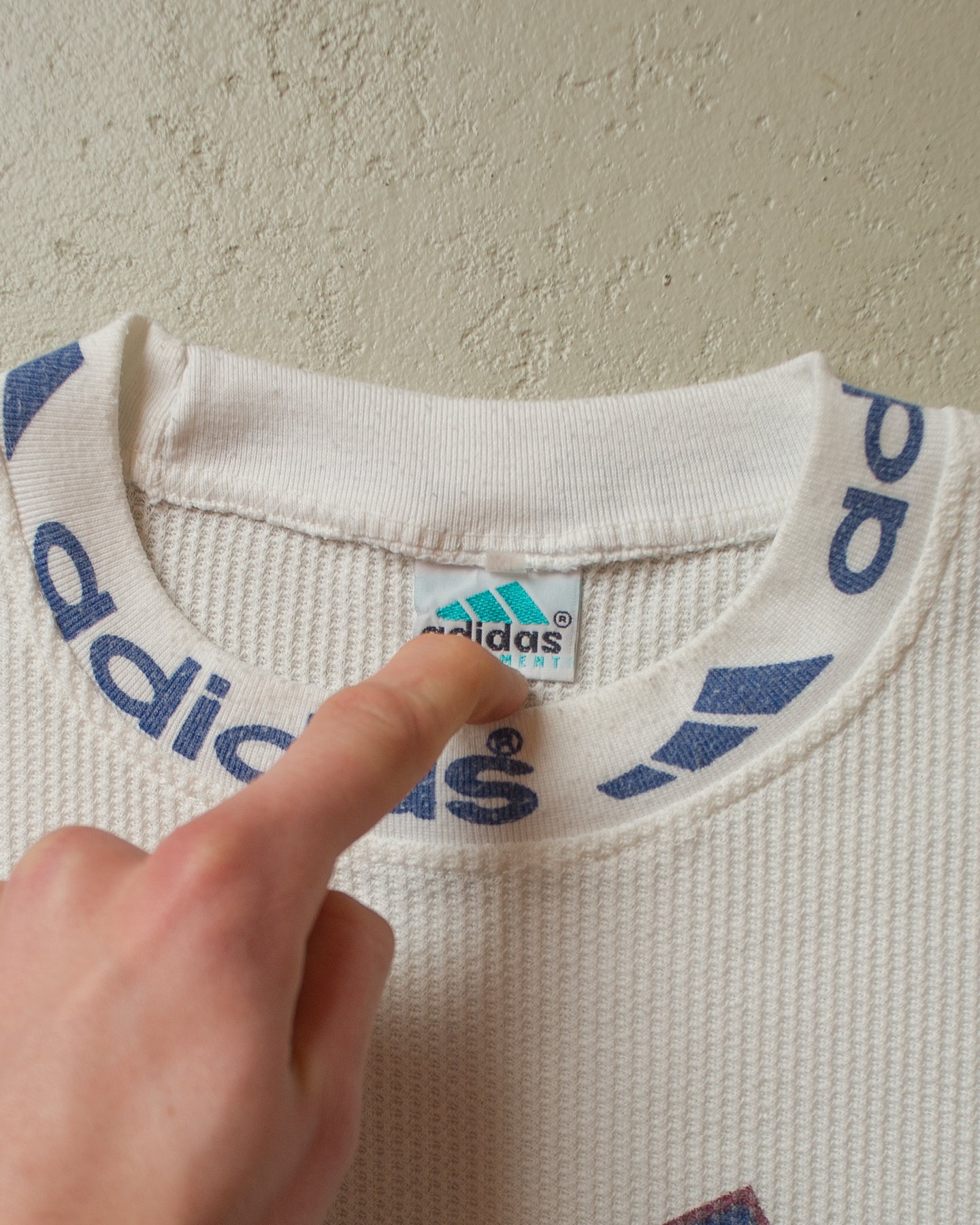 1990s Bootleg Adidas Waffle T-shirt - XL