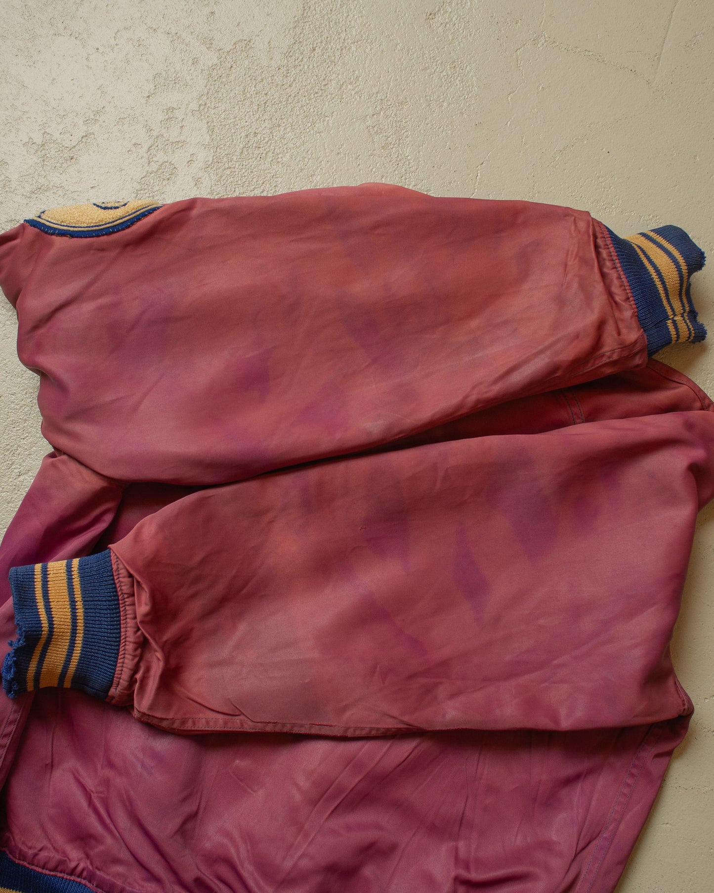 1950s Faded US Reversible Nylon Varsity Jacket - L