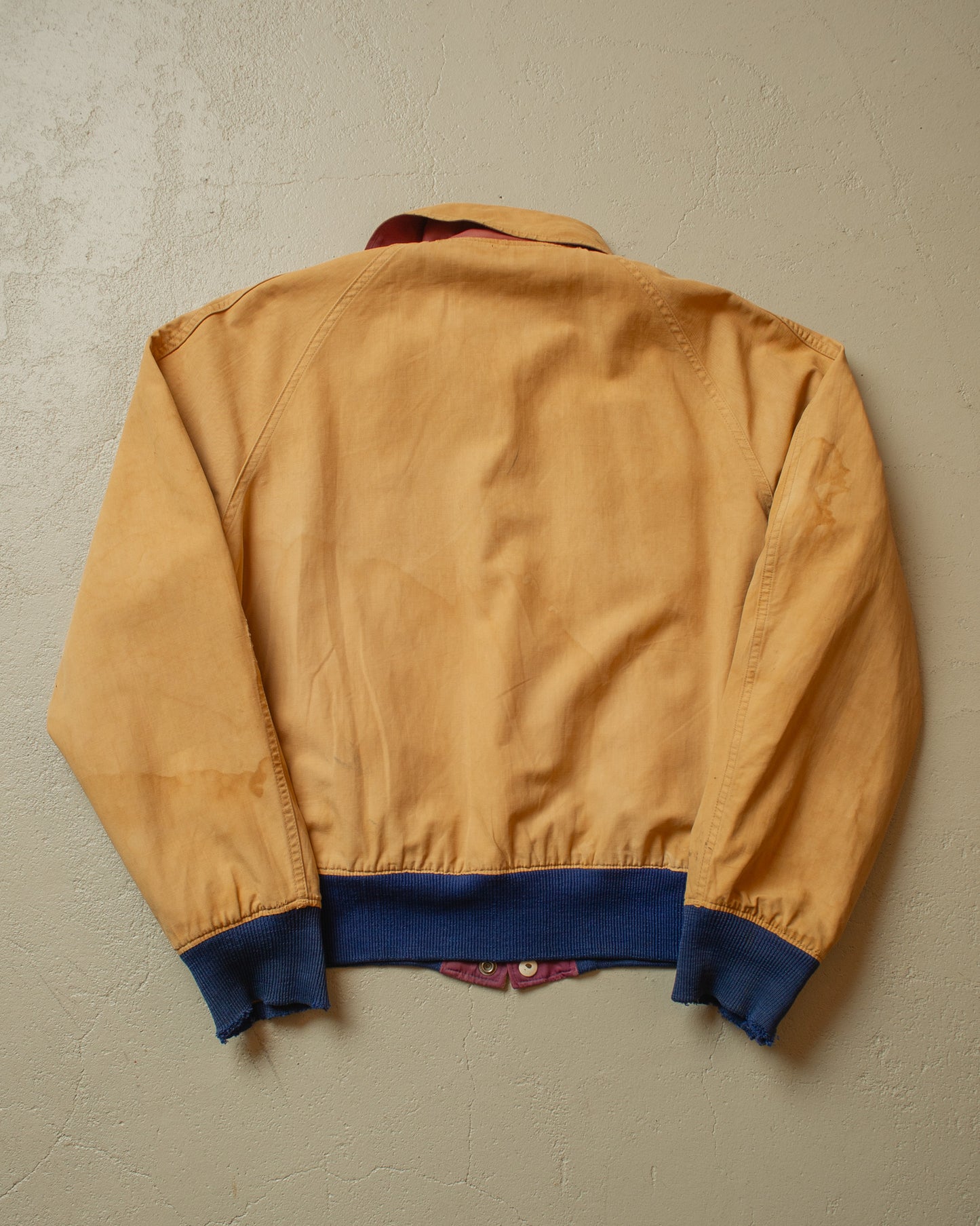 1950s Faded US Reversible Nylon Varsity Jacket - L