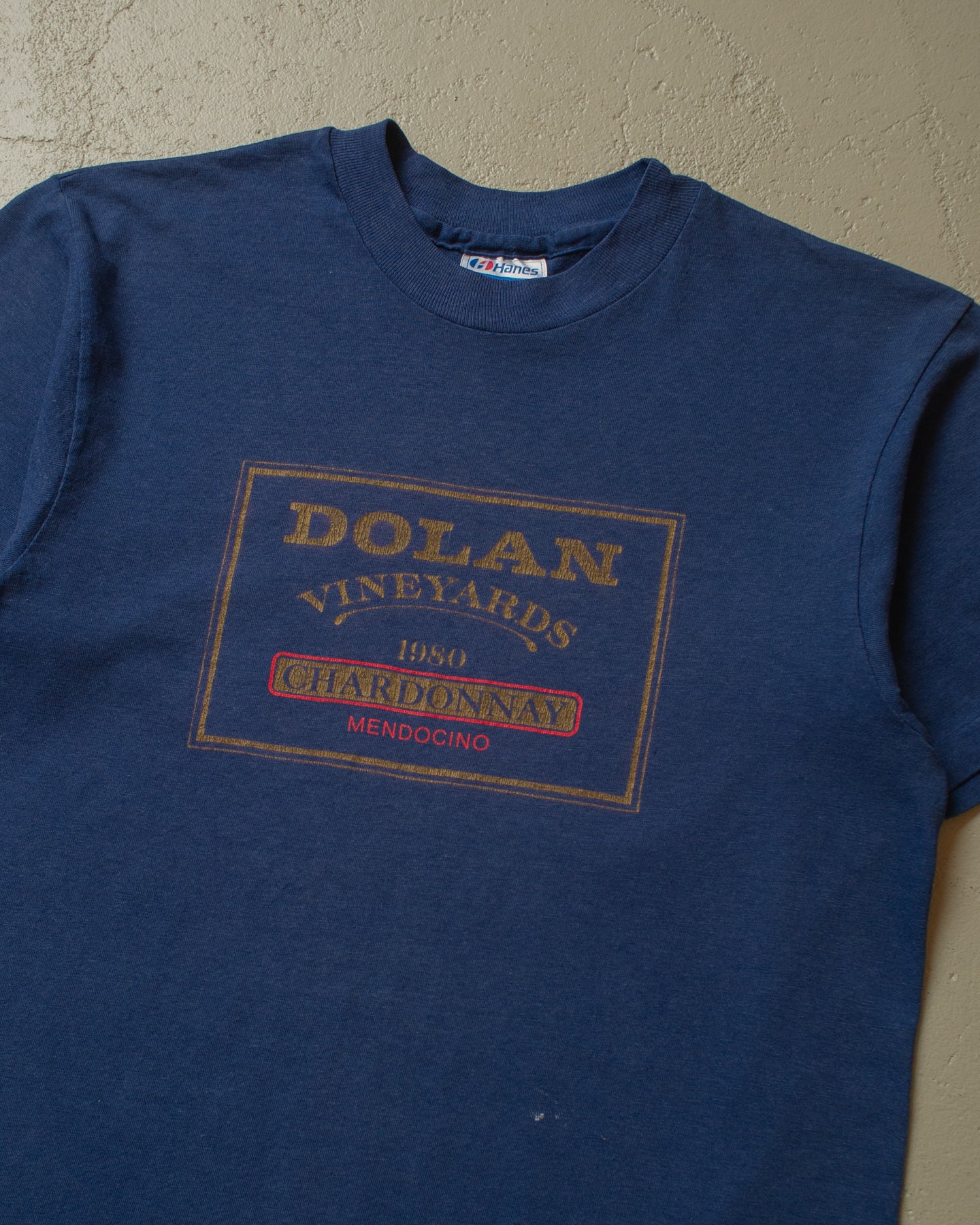 1980s Dolan Chardonnay T-shirt blue - S/M