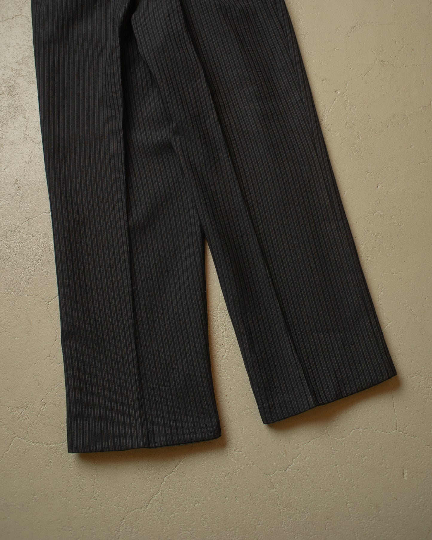 1930s German "Stresemann" striped Wool Suit Pants black - W31 L29