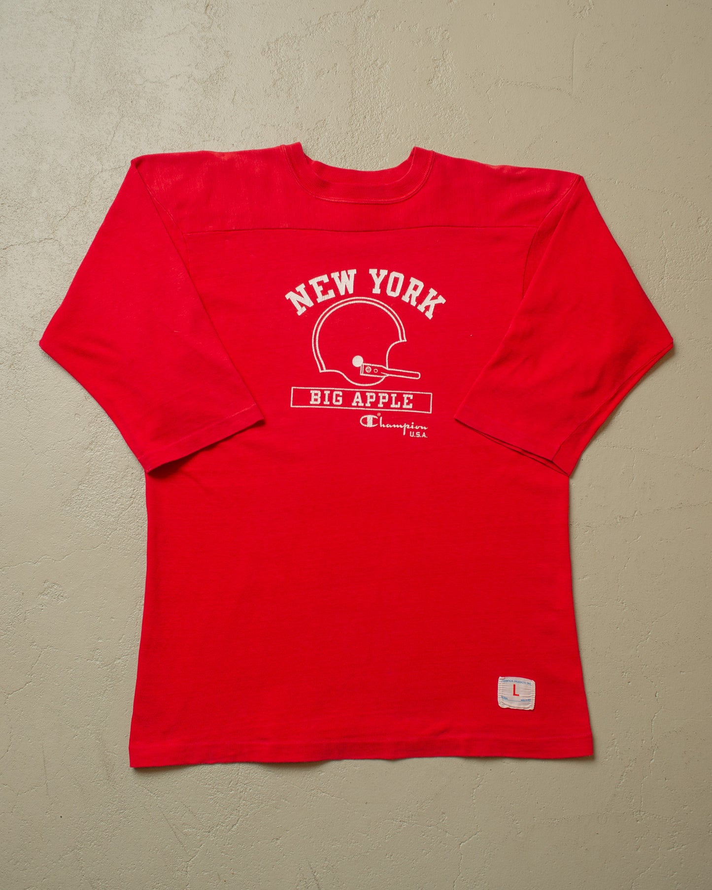 1970s Champion New York Big Apple Jersey red - M/L